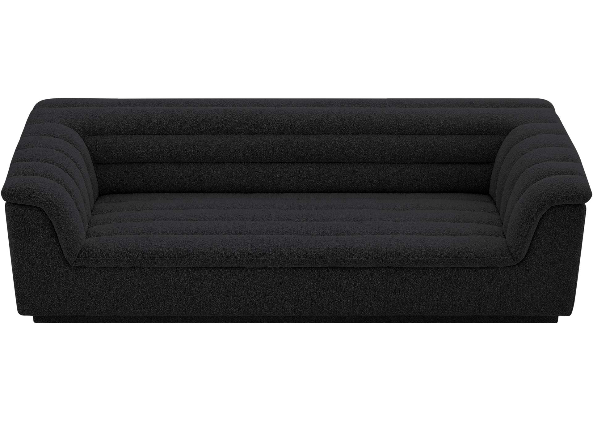 Cascade Black Boucle Fabric Sofa,Meridian Furniture