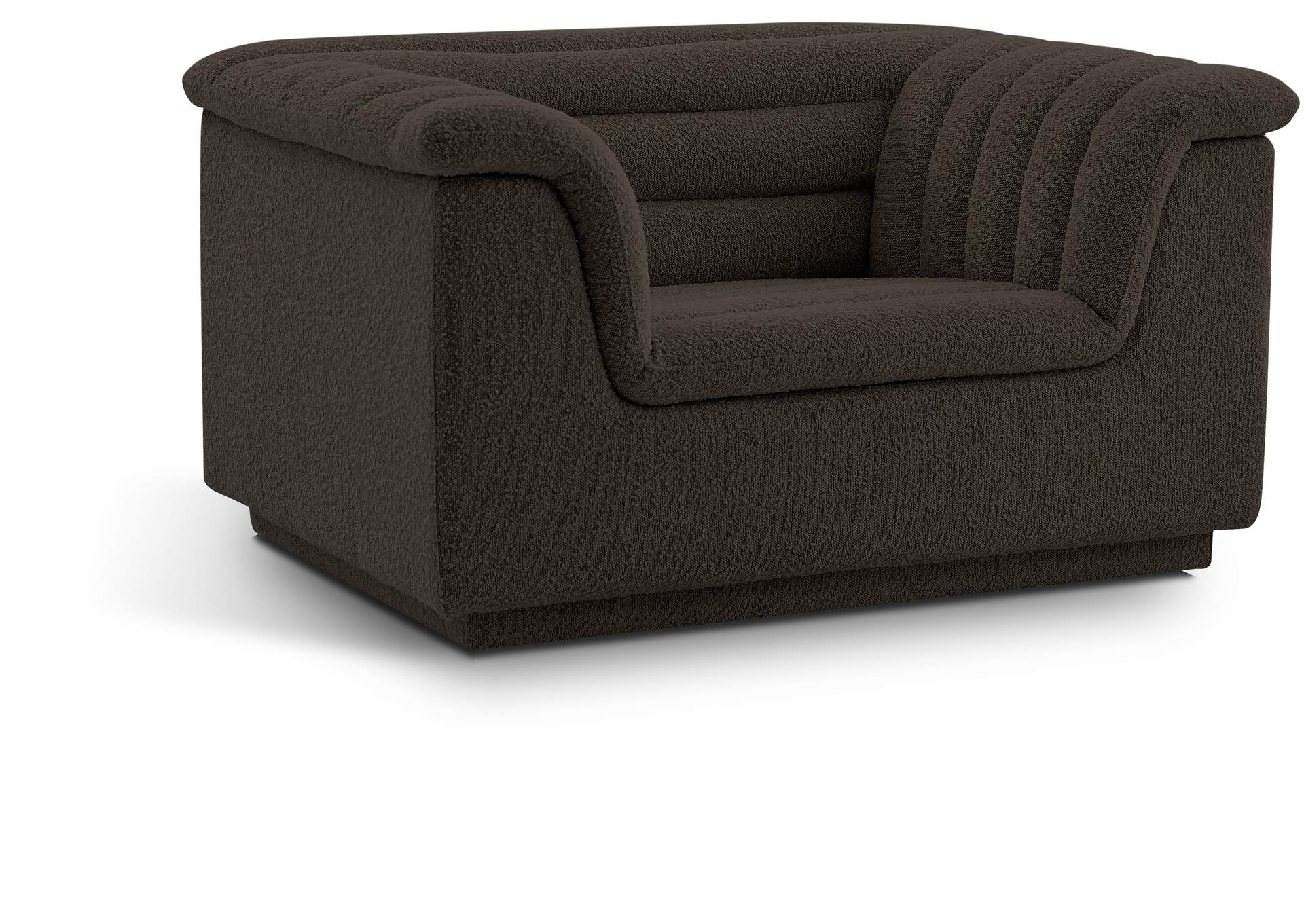 Cascade Brown Boucle Fabric Chair,Meridian Furniture