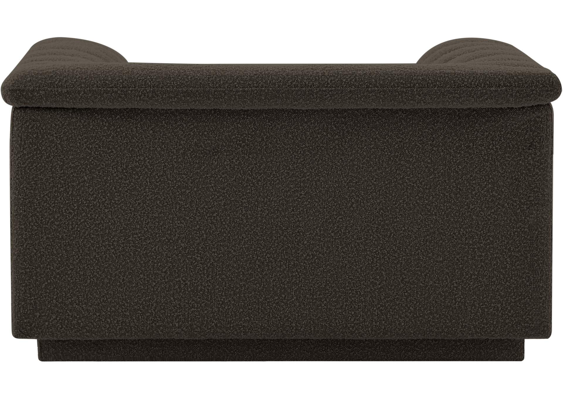 Cascade Brown Boucle Fabric Chair,Meridian Furniture