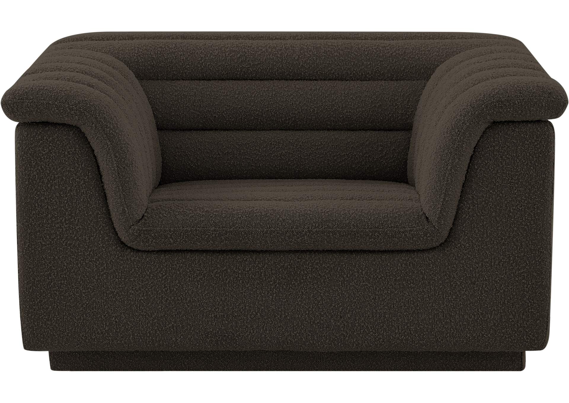Cascade Brown Boucle Fabric Chair,Meridian Furniture