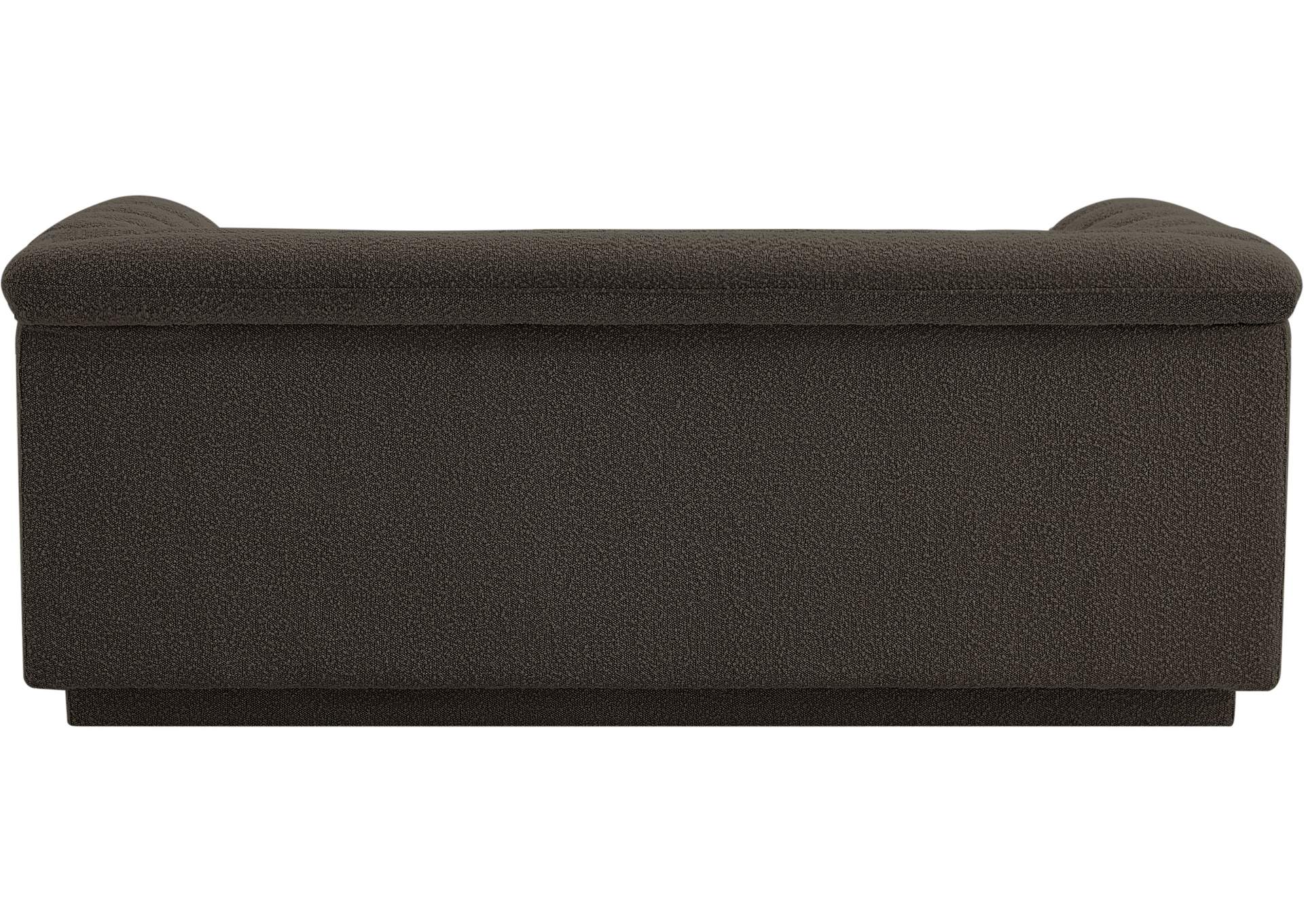 Cascade Brown Boucle Fabric Loveseat,Meridian Furniture