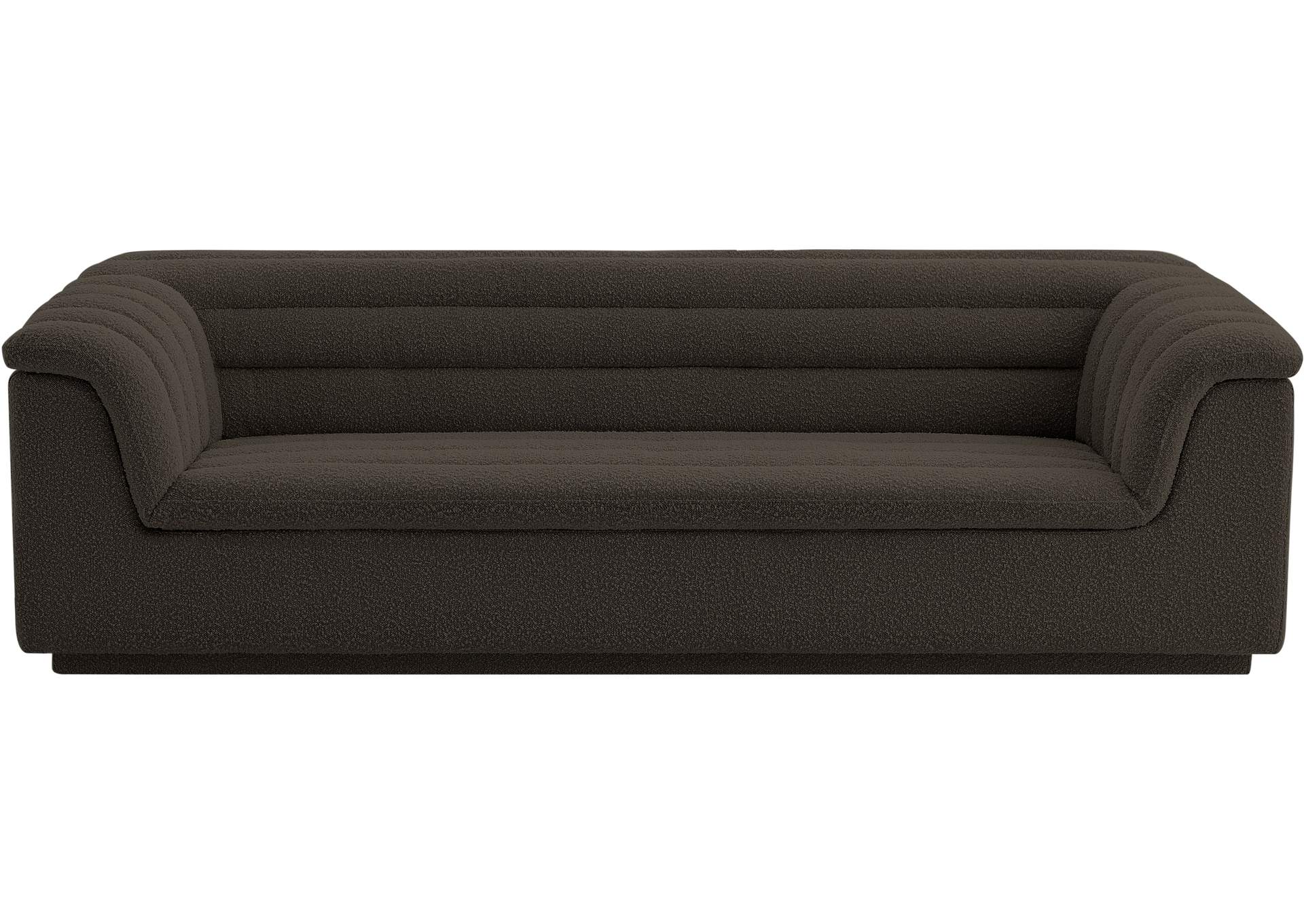 Cascade Brown Boucle Fabric Sofa,Meridian Furniture