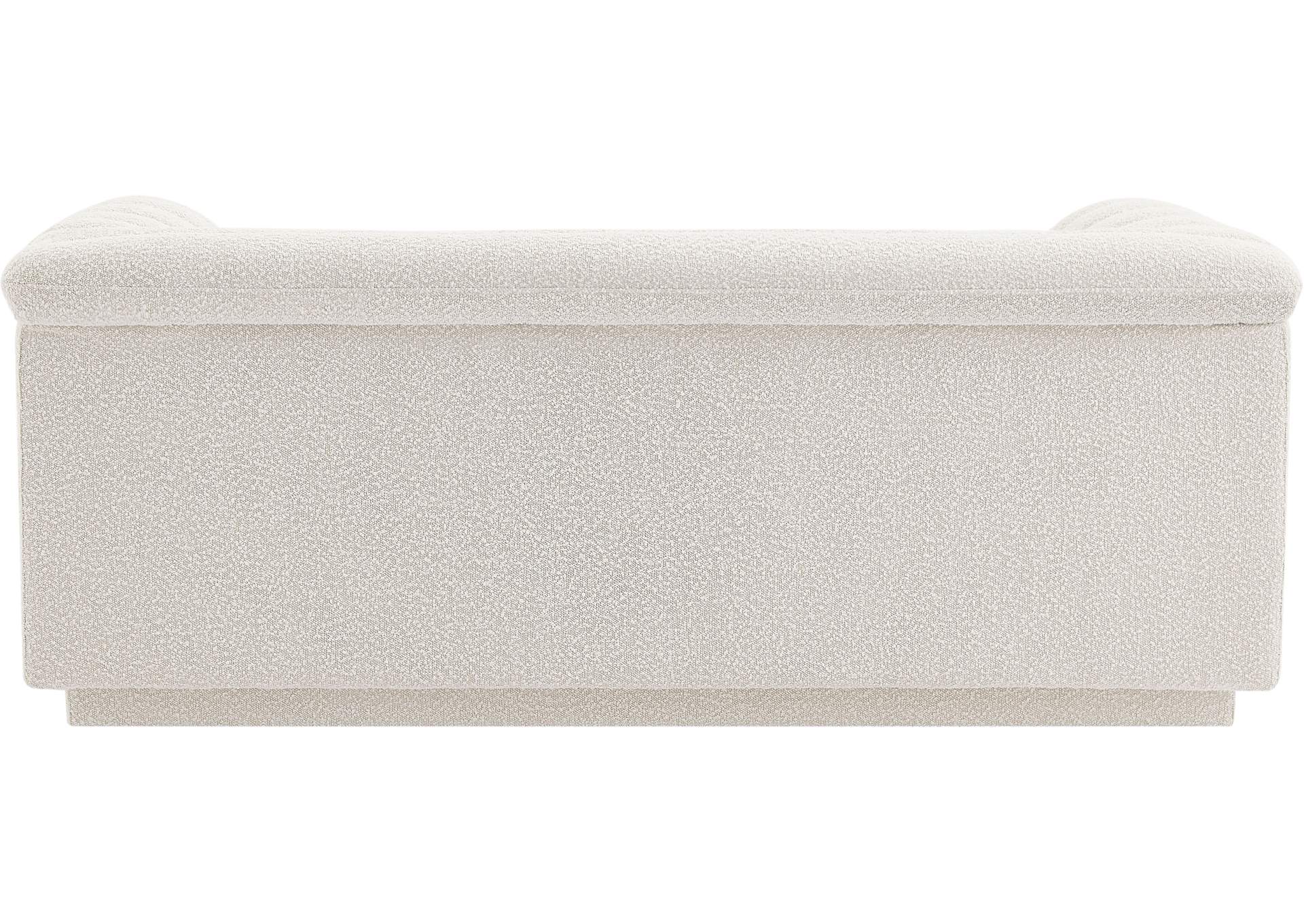 Cascade Cream Boucle Fabric Loveseat,Meridian Furniture