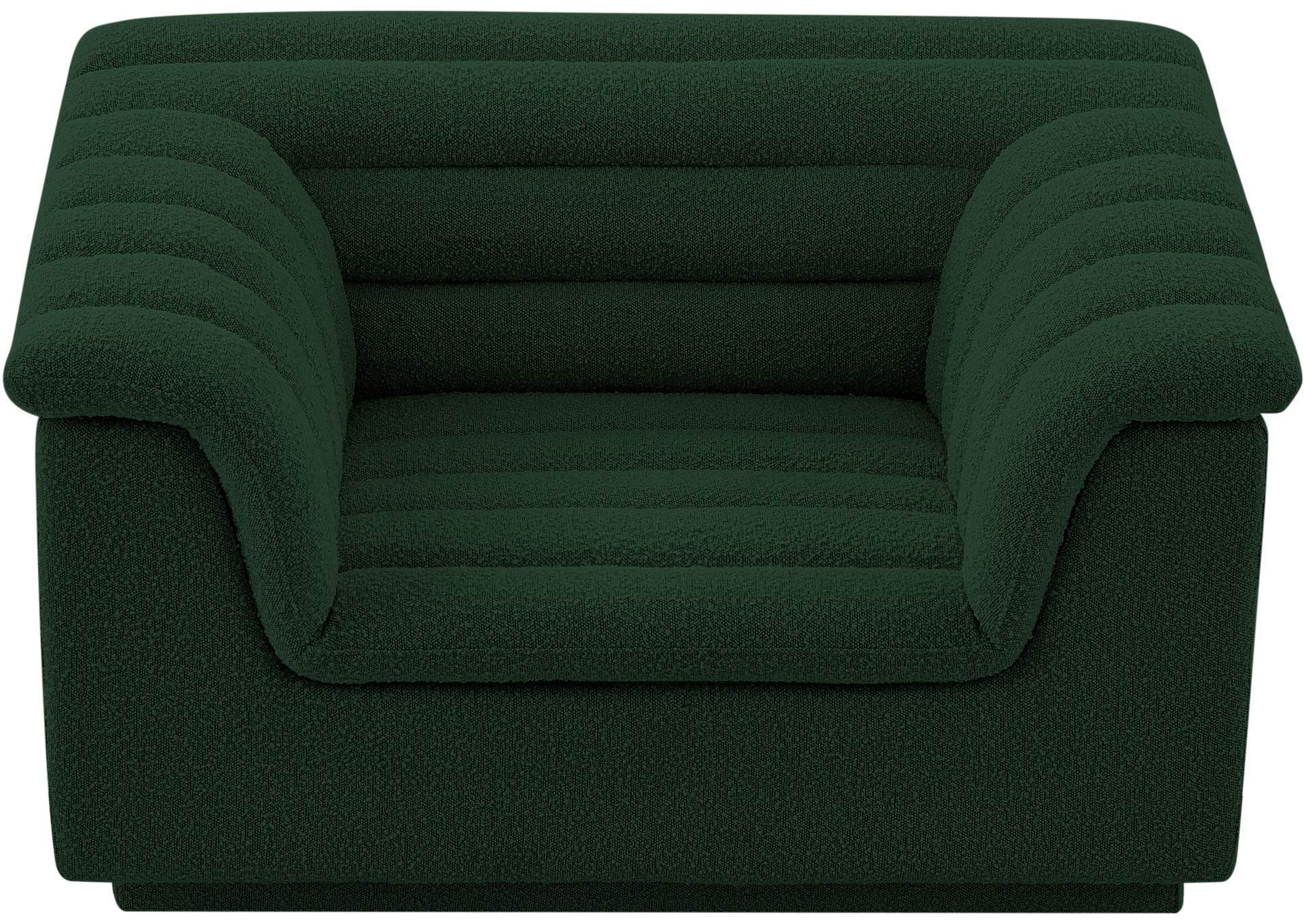 Cascade Green Boucle Fabric Chair,Meridian Furniture