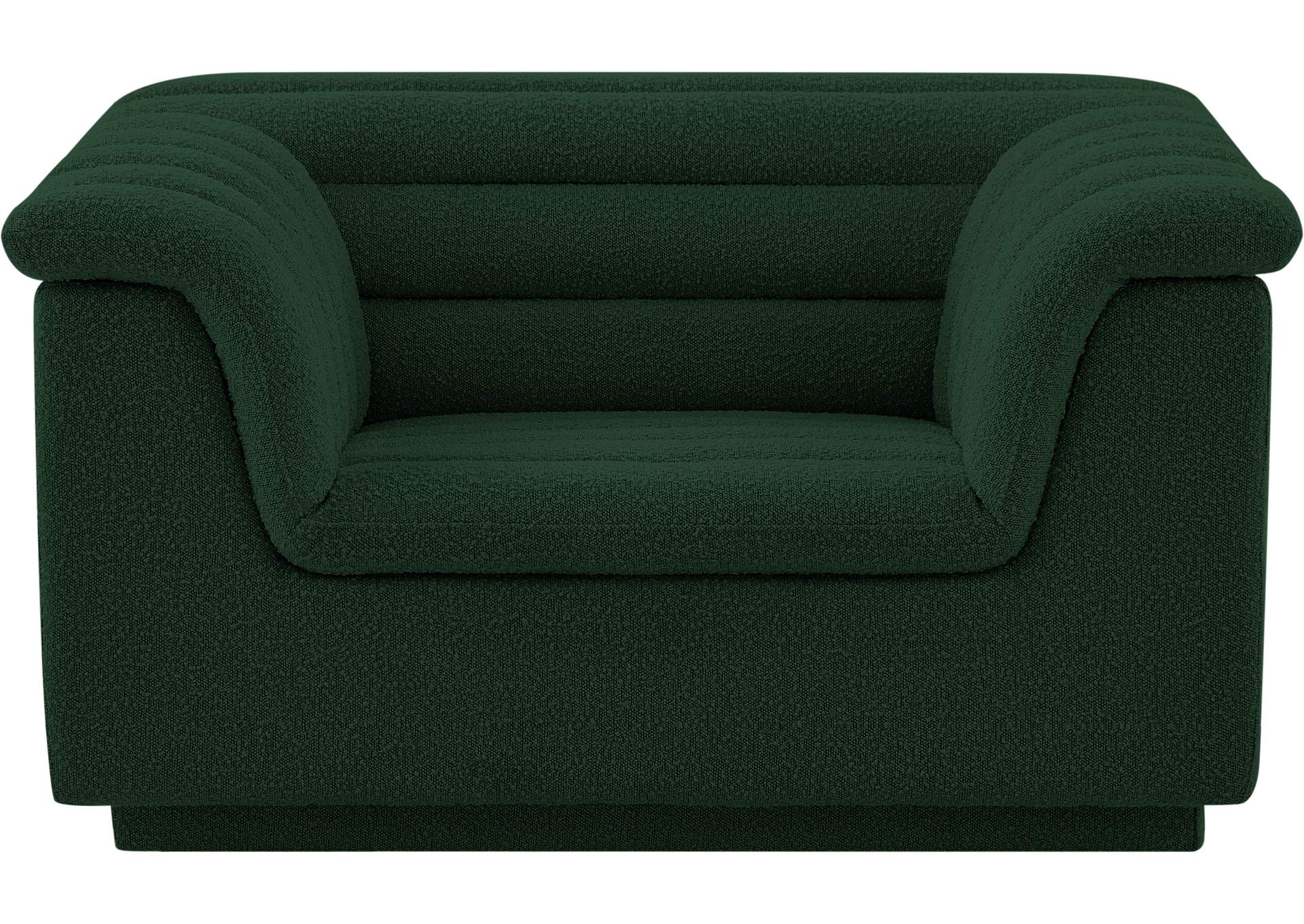 Cascade Green Boucle Fabric Chair,Meridian Furniture