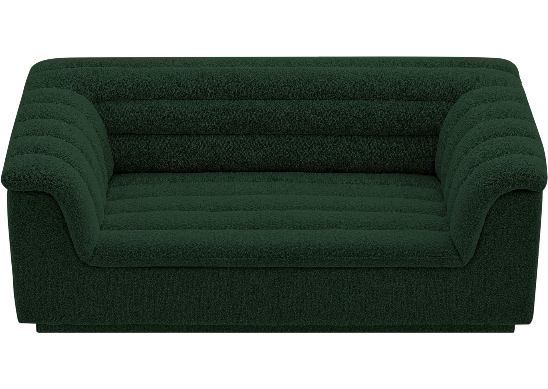 Cascade Green Boucle Fabric Loveseat,Meridian Furniture