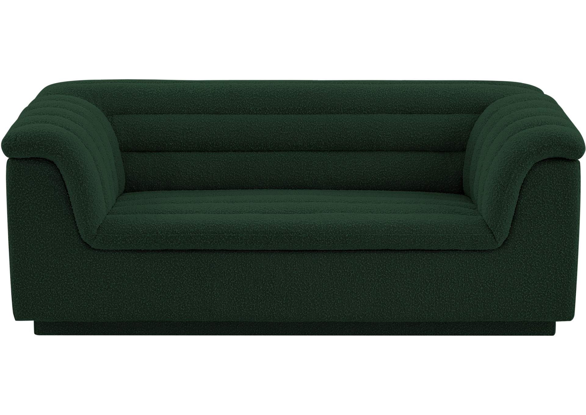 Cascade Green Boucle Fabric Loveseat,Meridian Furniture