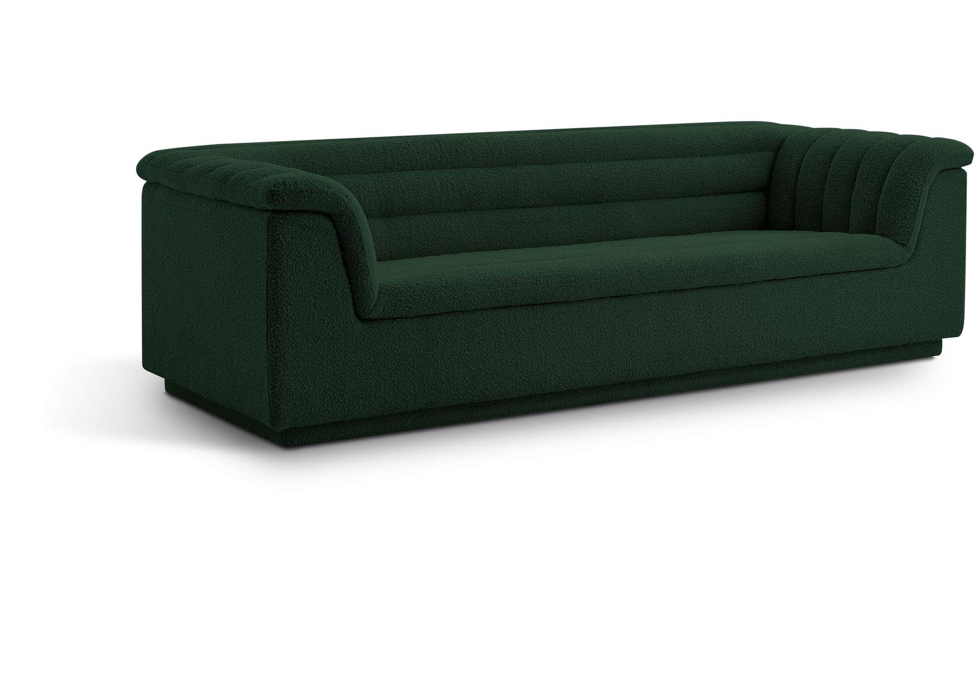 Cascade Green Boucle Fabric Sofa,Meridian Furniture