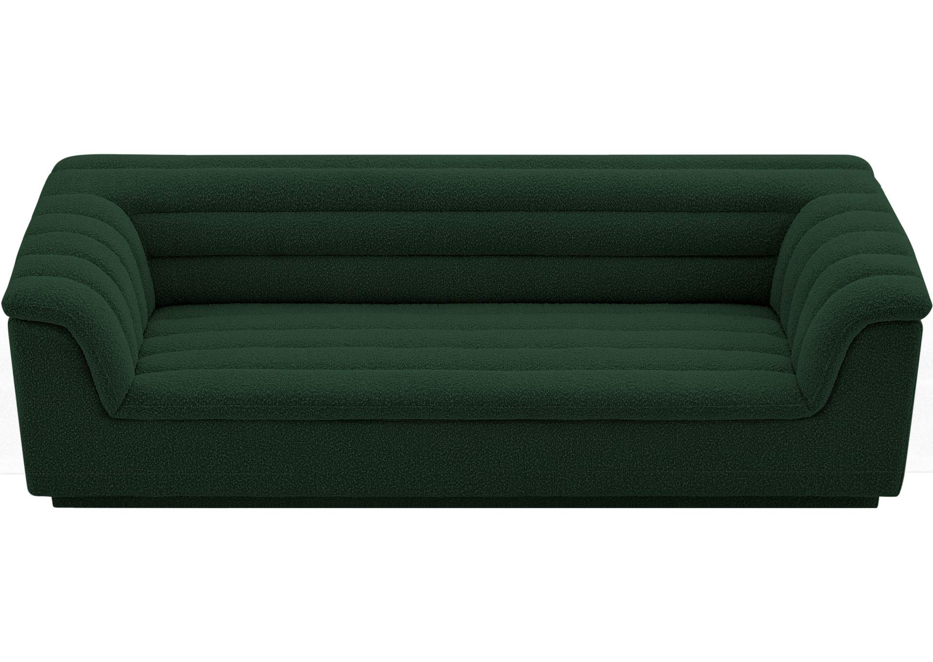 Cascade Green Boucle Fabric Sofa,Meridian Furniture