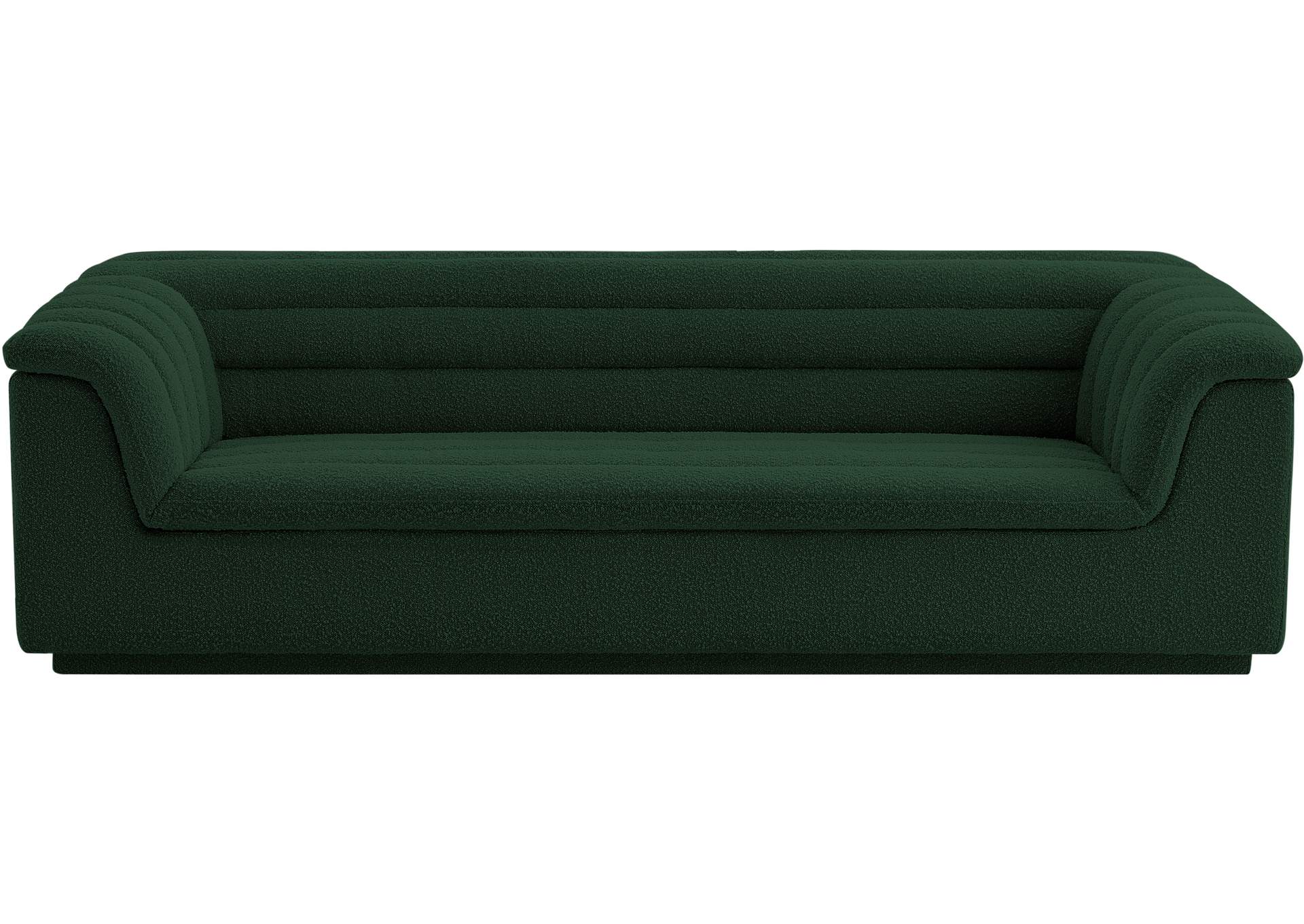 Cascade Green Boucle Fabric Sofa,Meridian Furniture