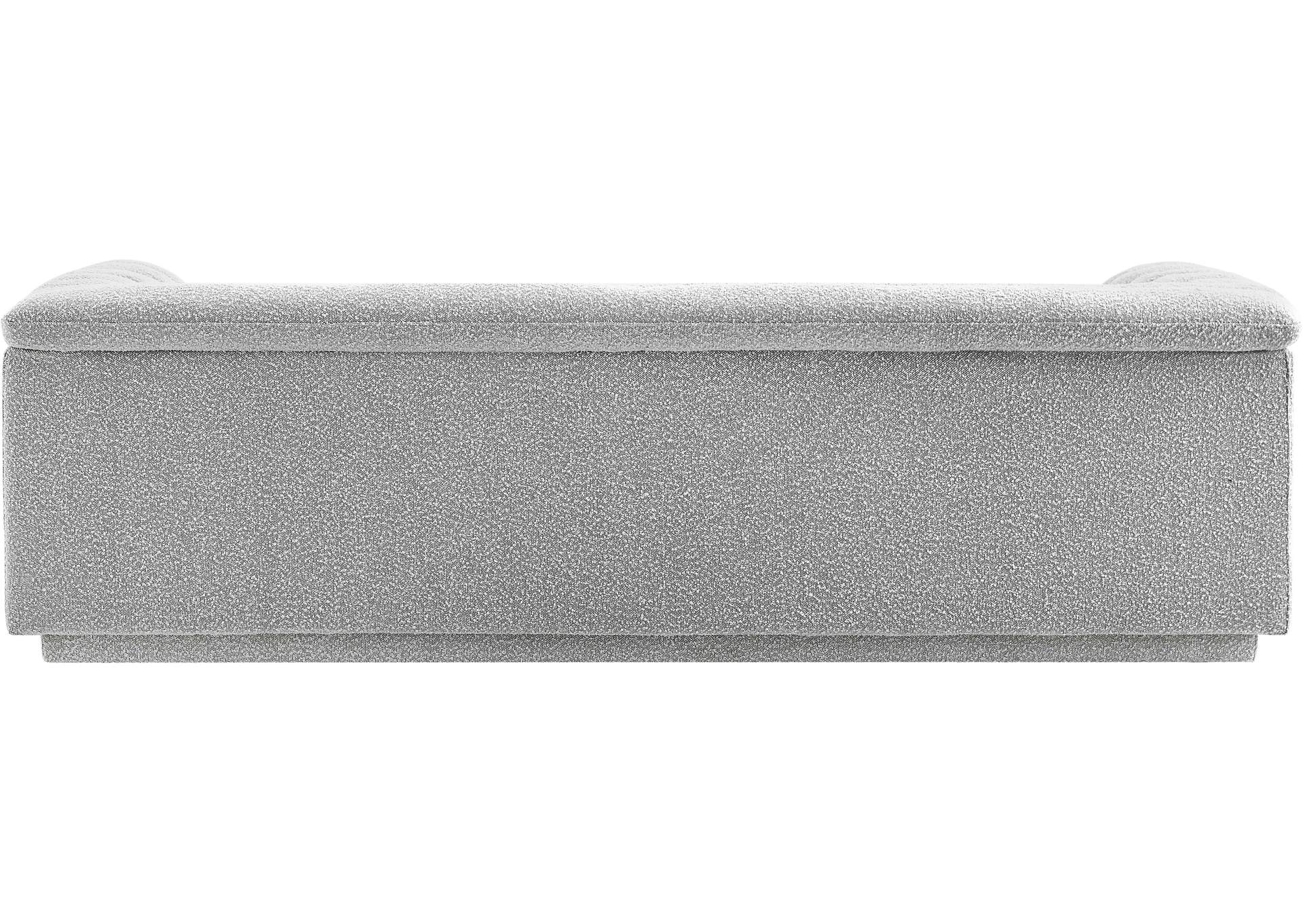 Cascade Grey Boucle Fabric Sofa,Meridian Furniture