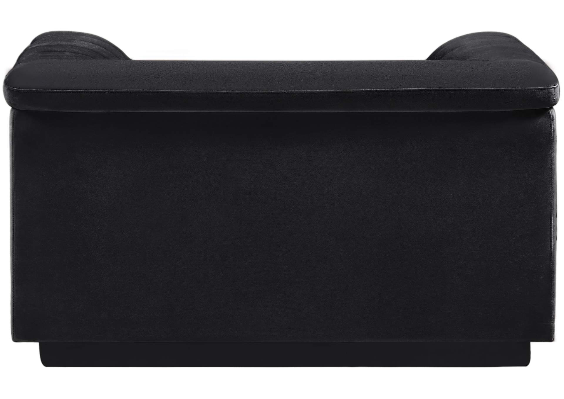 Cascade Black Velvet Fabric Chair,Meridian Furniture