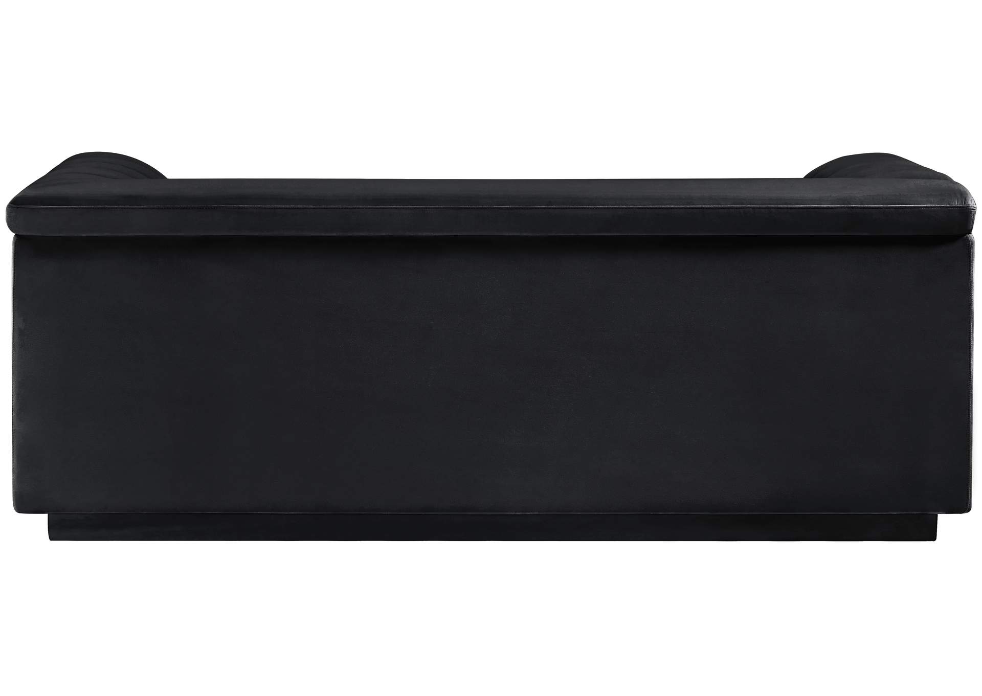 Cascade Black Velvet Fabric Loveseat,Meridian Furniture