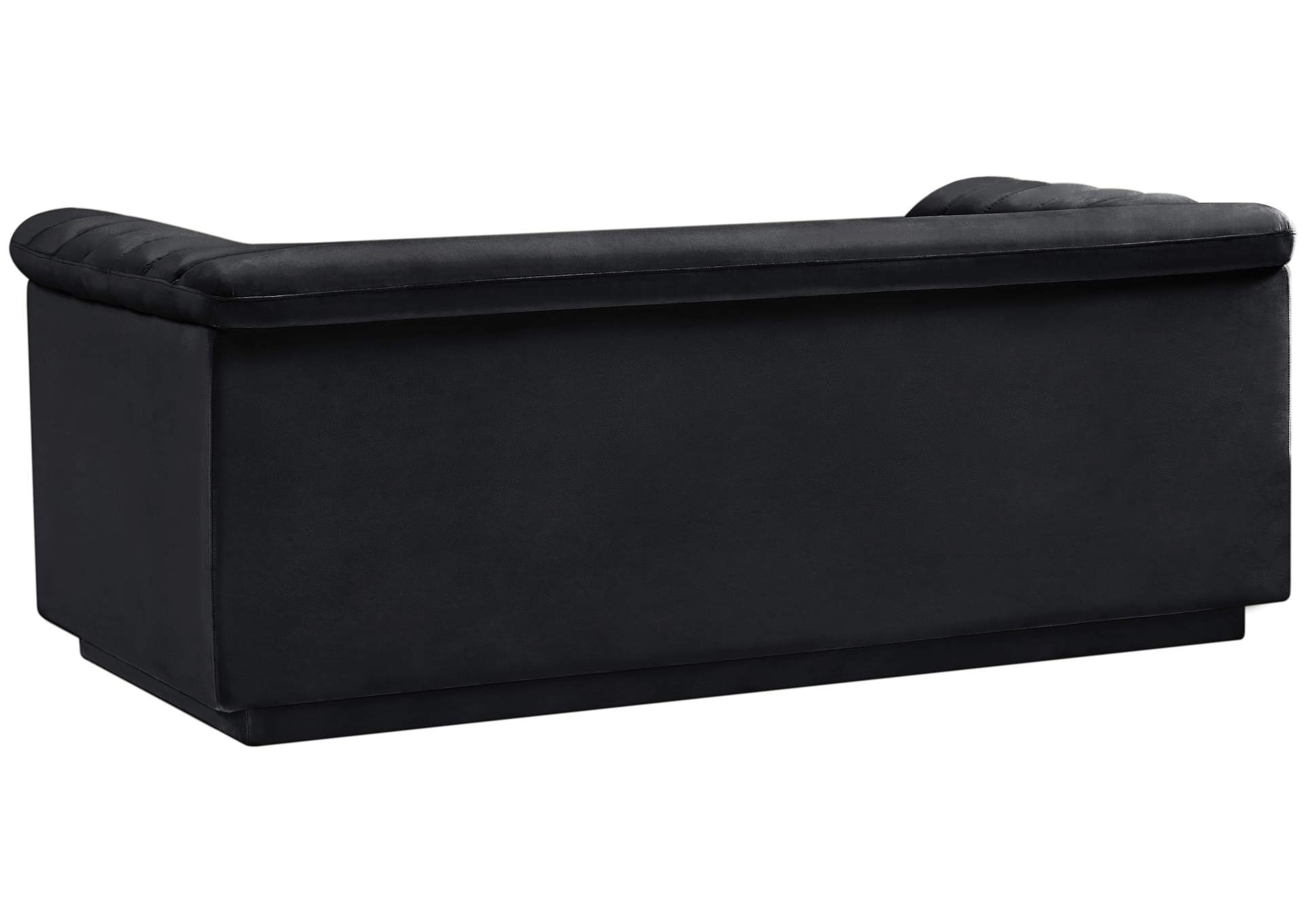 Cascade Black Velvet Fabric Loveseat,Meridian Furniture