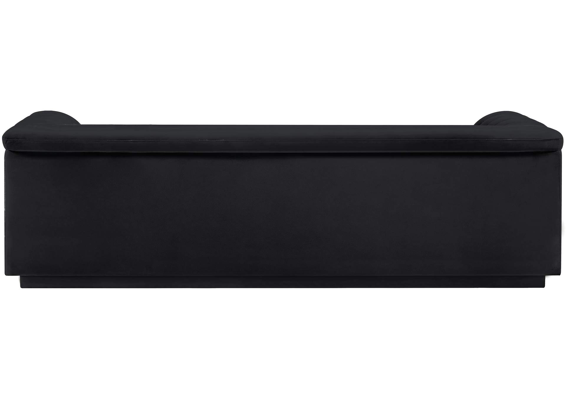 Cascade Black Velvet Fabric Sofa,Meridian Furniture