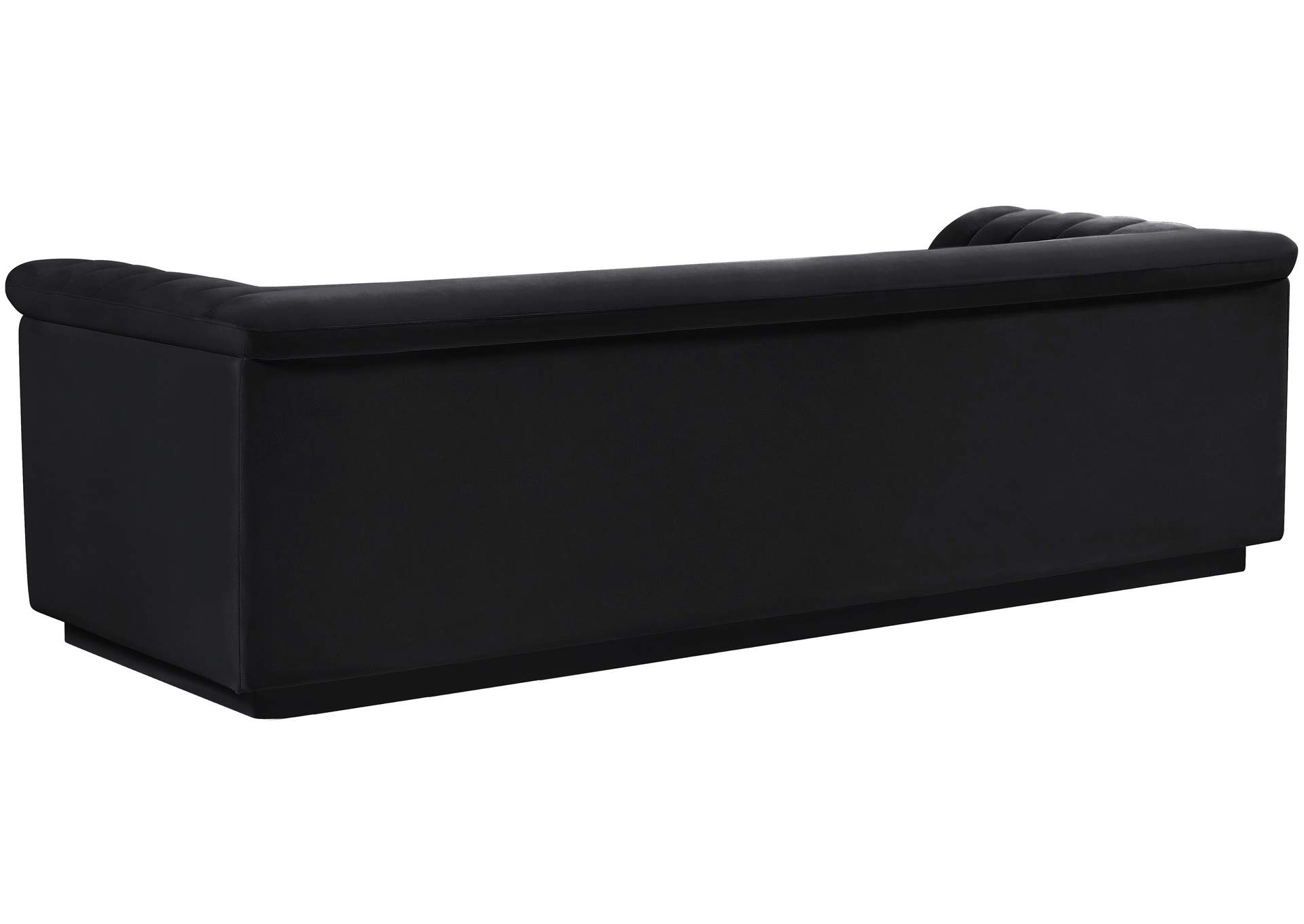 Cascade Black Velvet Fabric Sofa,Meridian Furniture