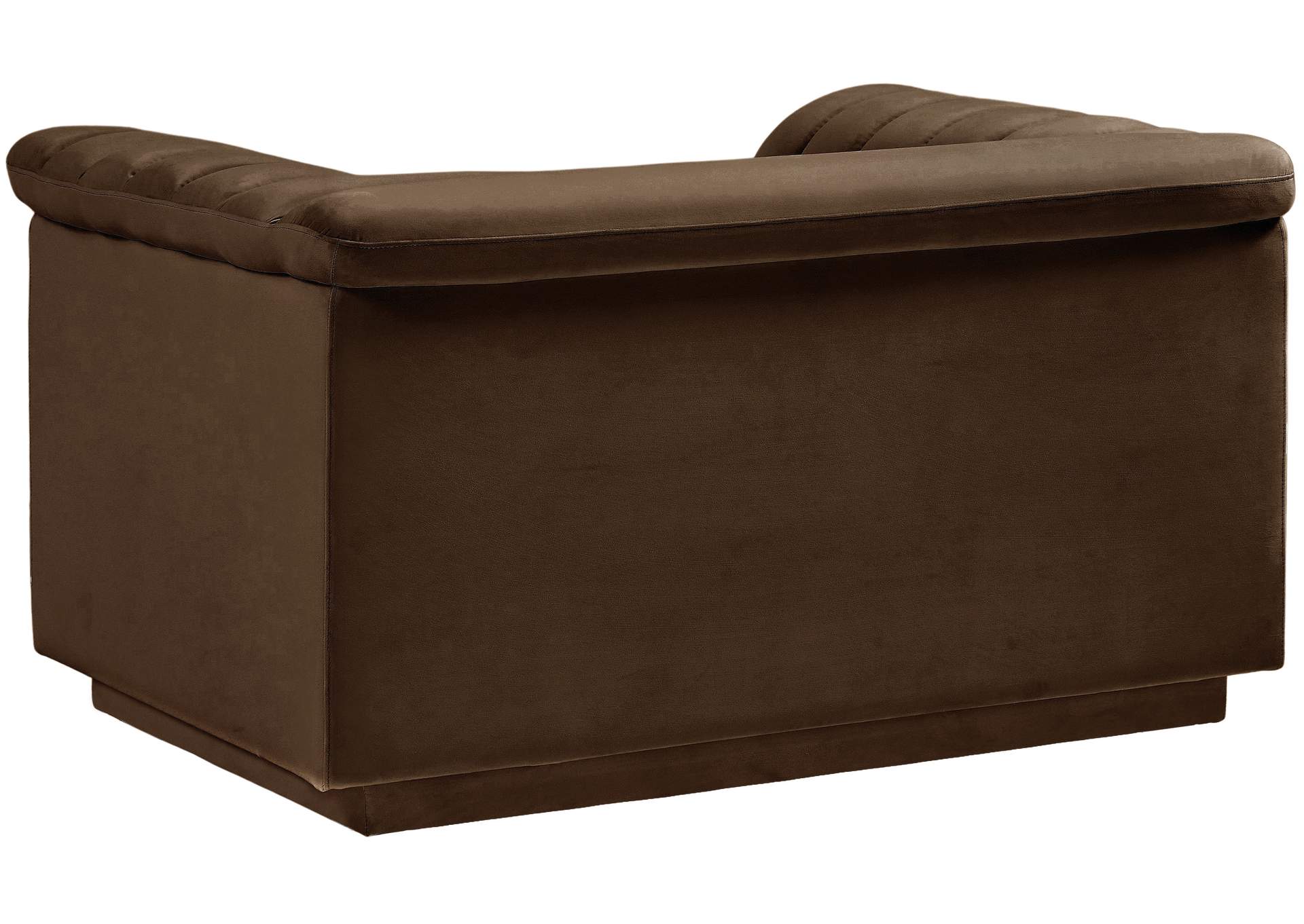 Cascade Brown Velvet Fabric Chair,Meridian Furniture