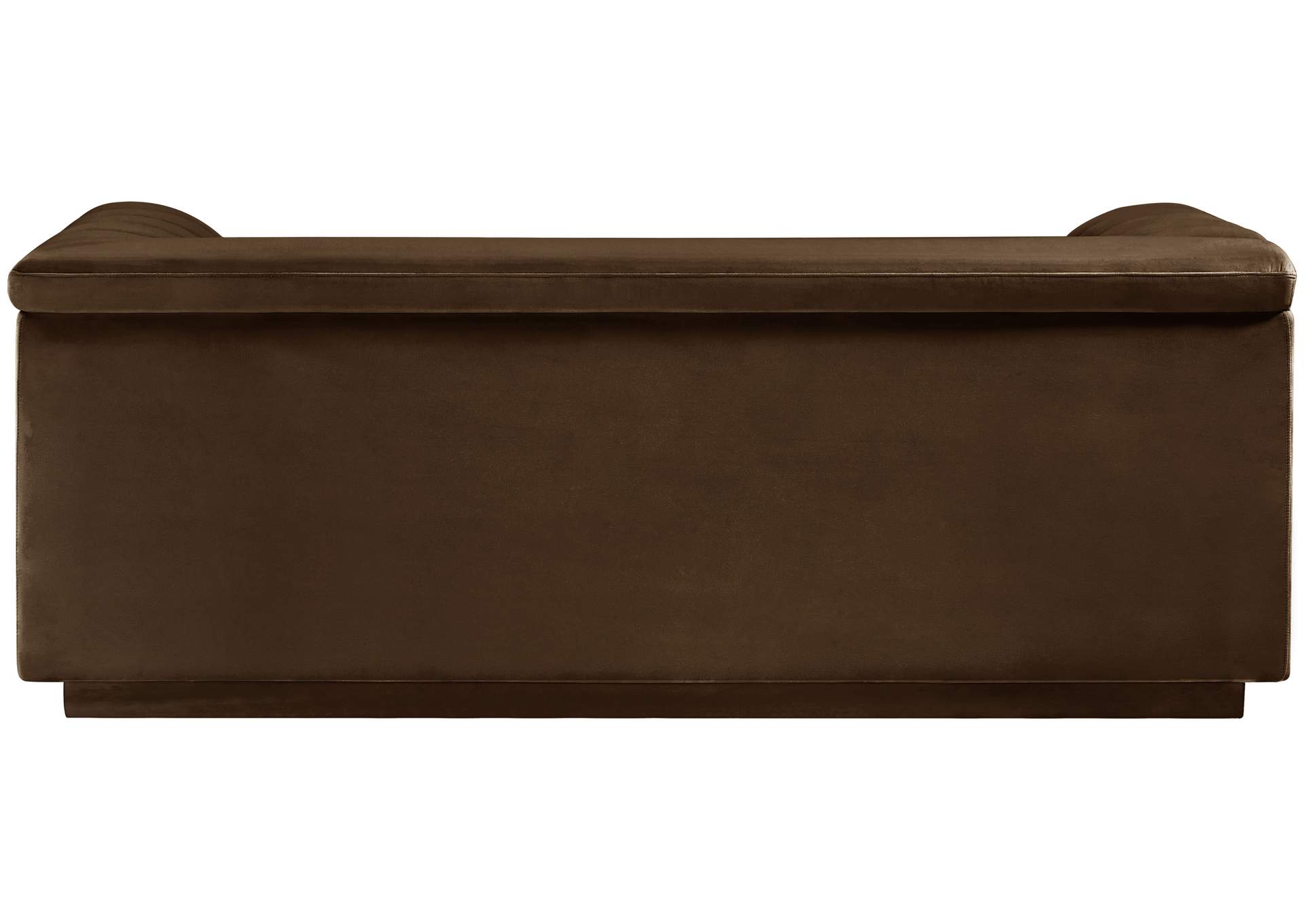 Cascade Brown Velvet Fabric Loveseat,Meridian Furniture