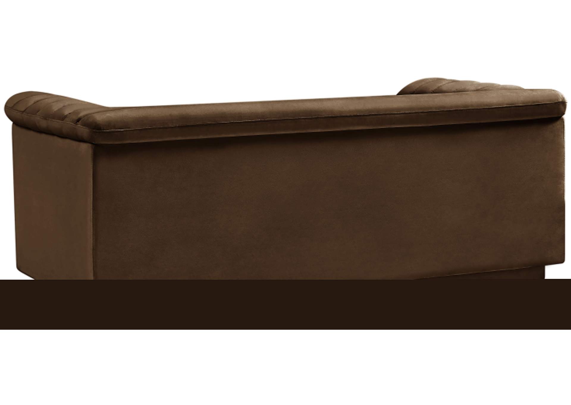 Cascade Brown Velvet Fabric Loveseat,Meridian Furniture