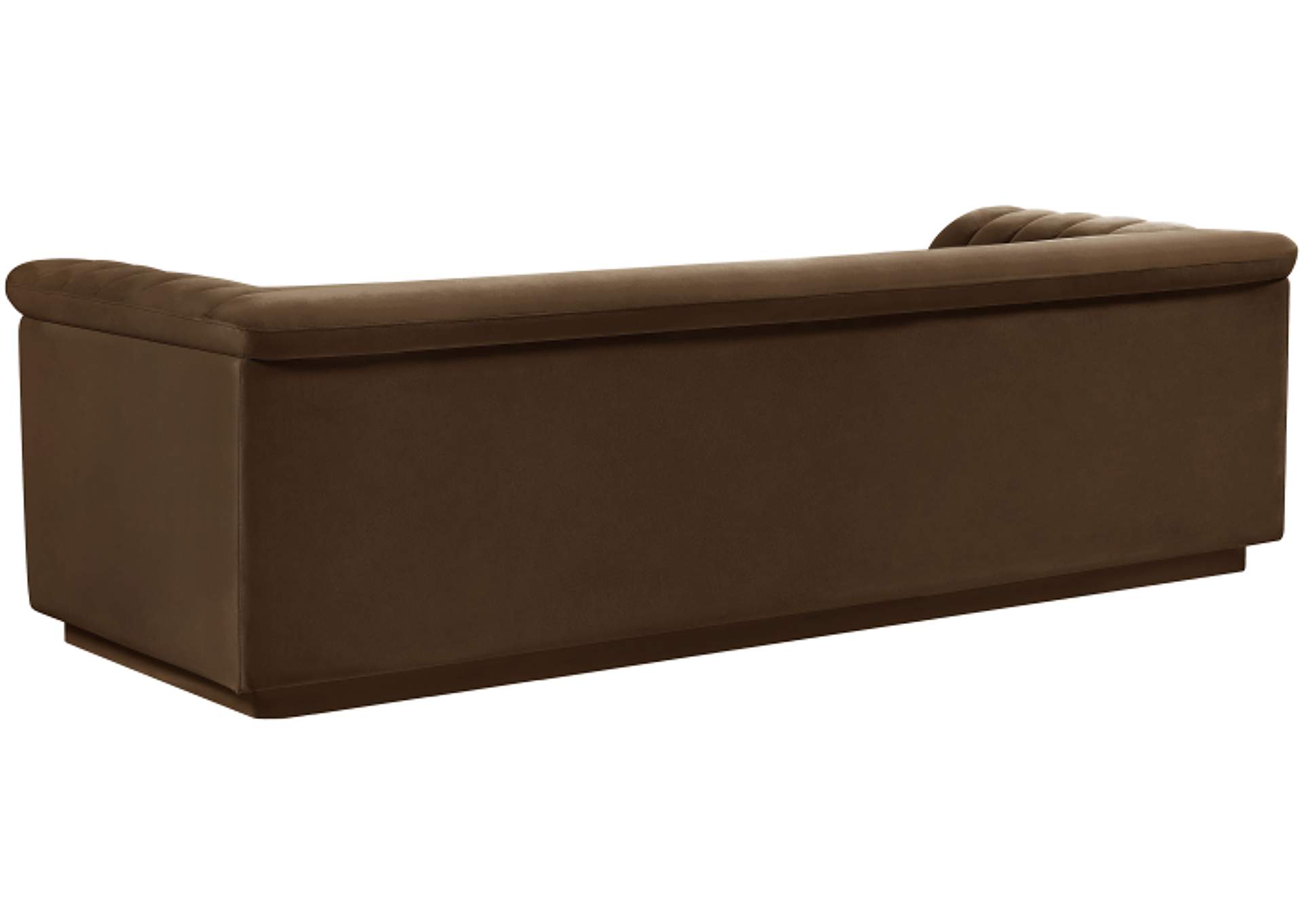 Cascade Brown Velvet Fabric Sofa,Meridian Furniture