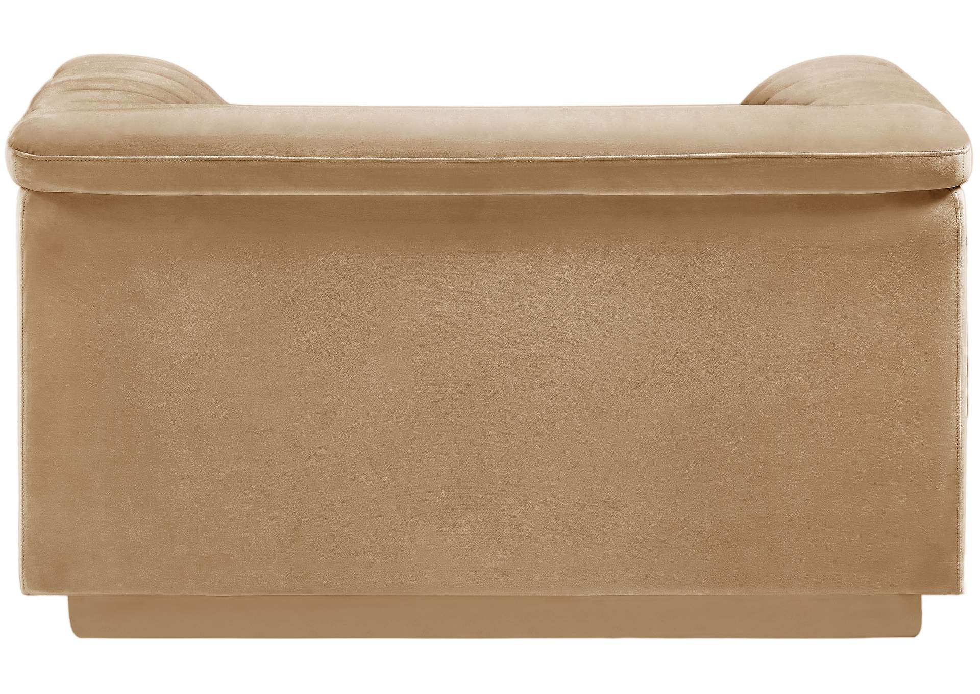 Cascade Camel Velvet Fabric Chair,Meridian Furniture