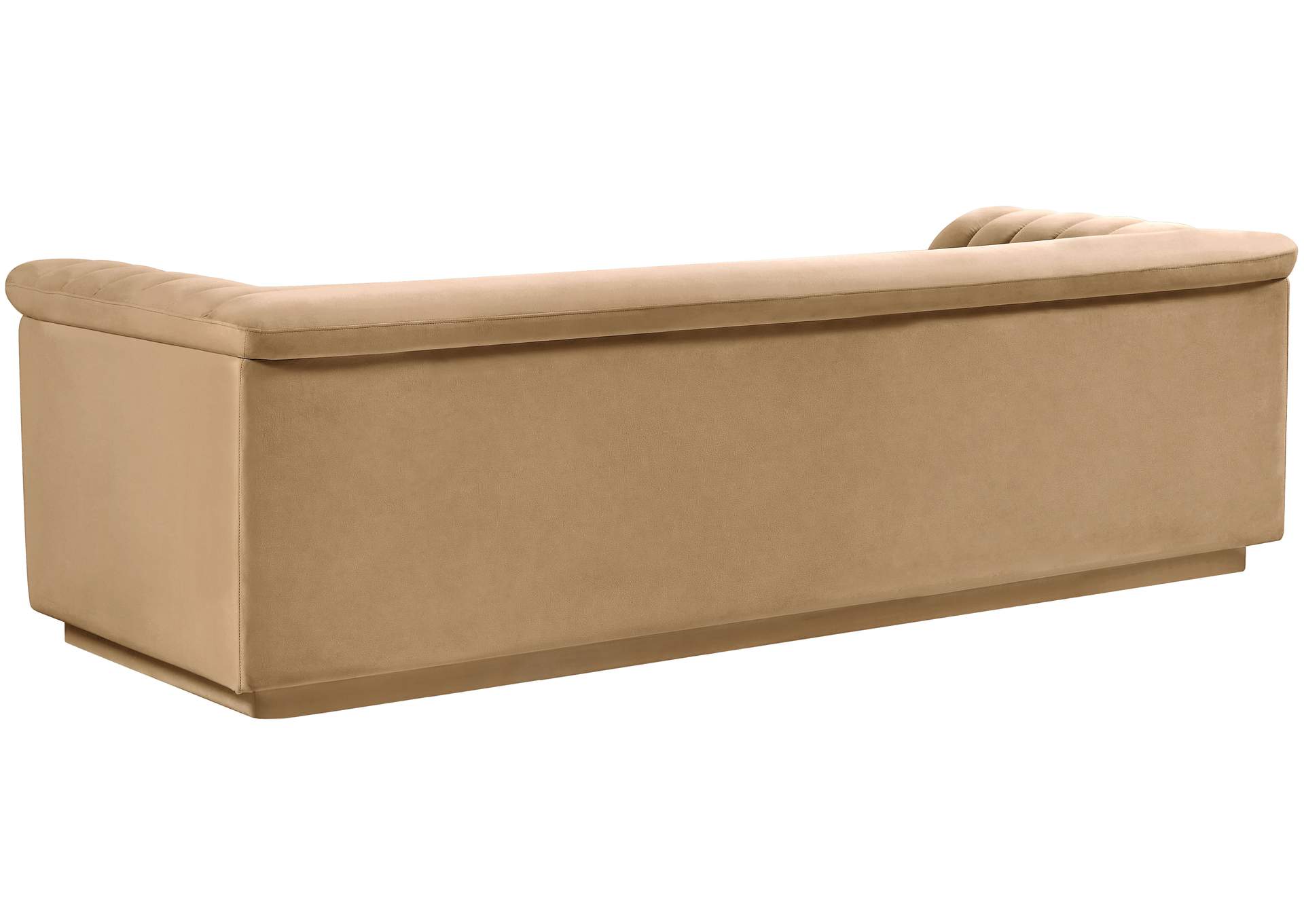 Cascade Camel Velvet Fabric Sofa,Meridian Furniture