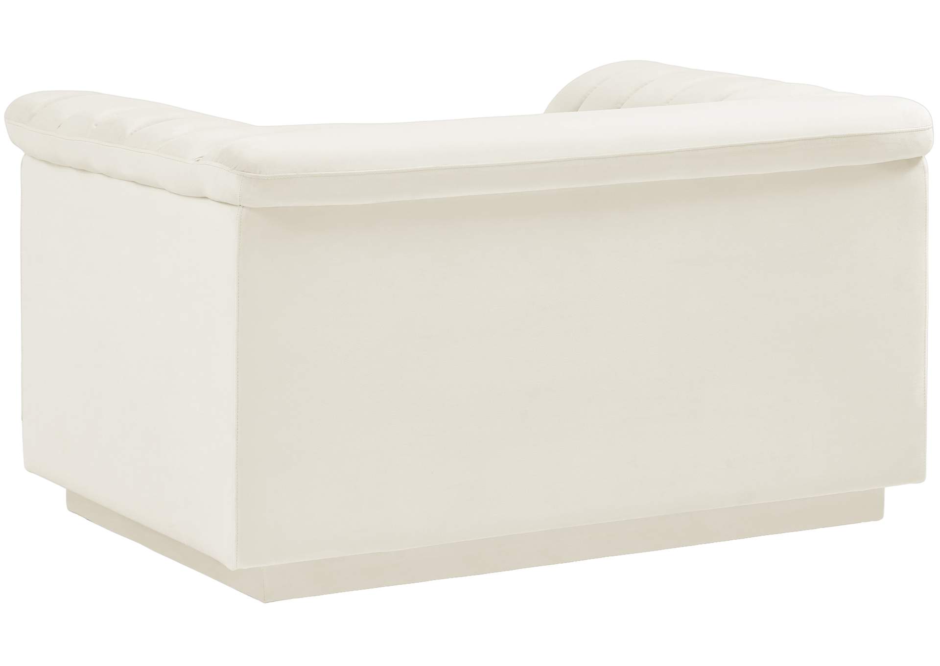 Cascade Cream Velvet Fabric Chair,Meridian Furniture