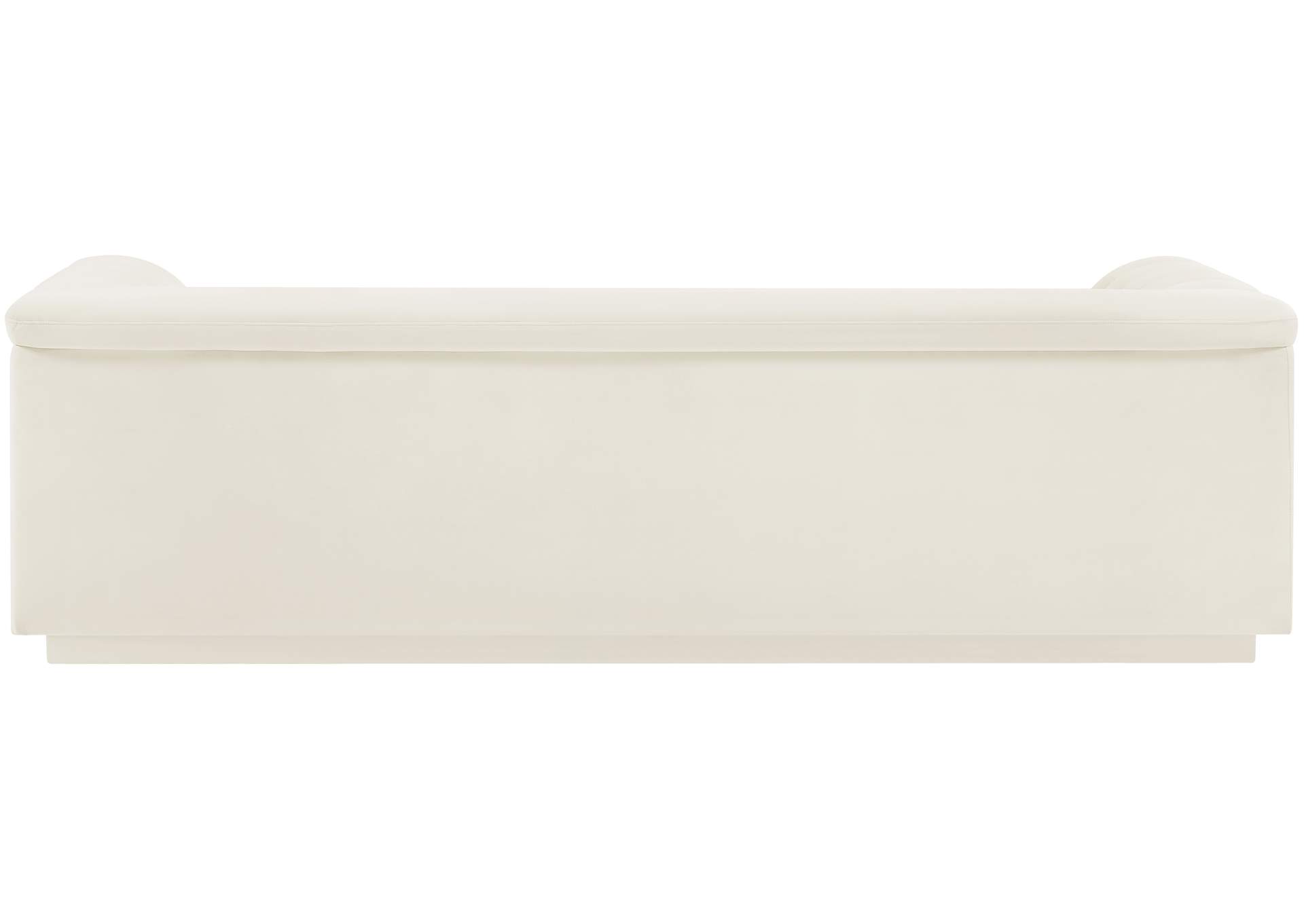 Cascade Cream Velvet Fabric Sofa,Meridian Furniture