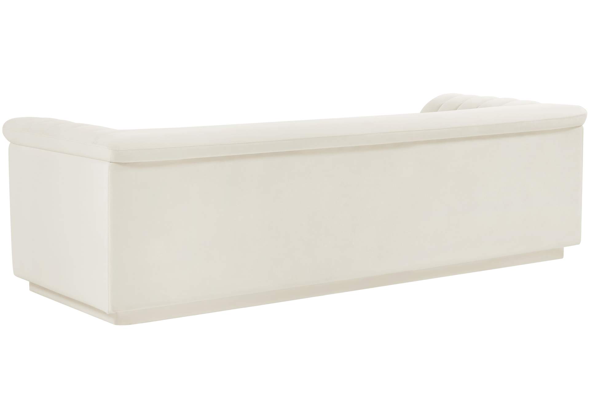 Cascade Cream Velvet Fabric Sofa,Meridian Furniture