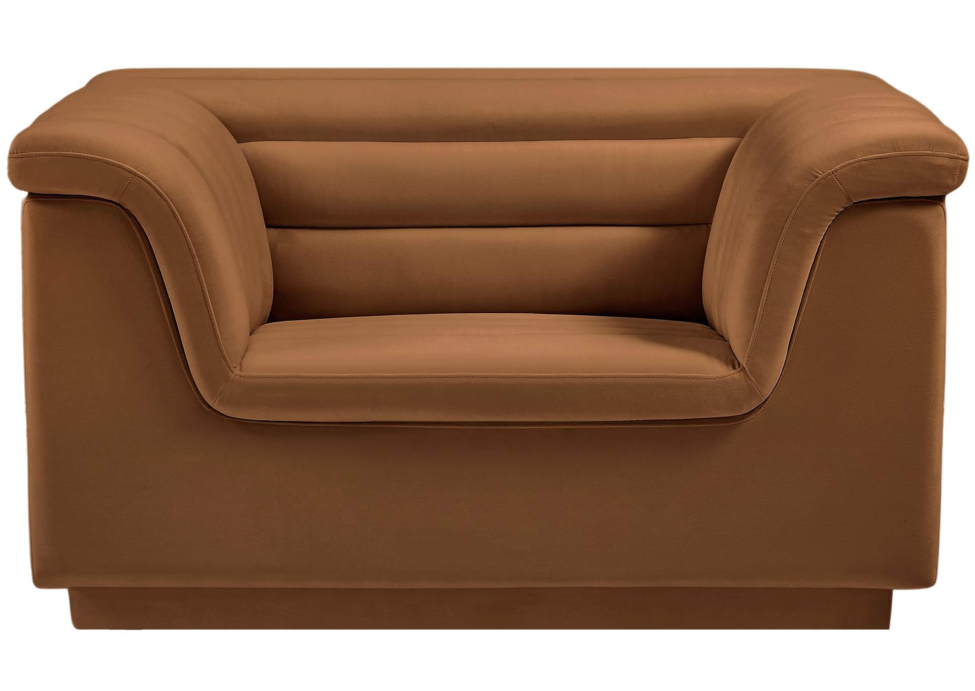 Cascade Saddle Velvet Fabric Chair,Meridian Furniture