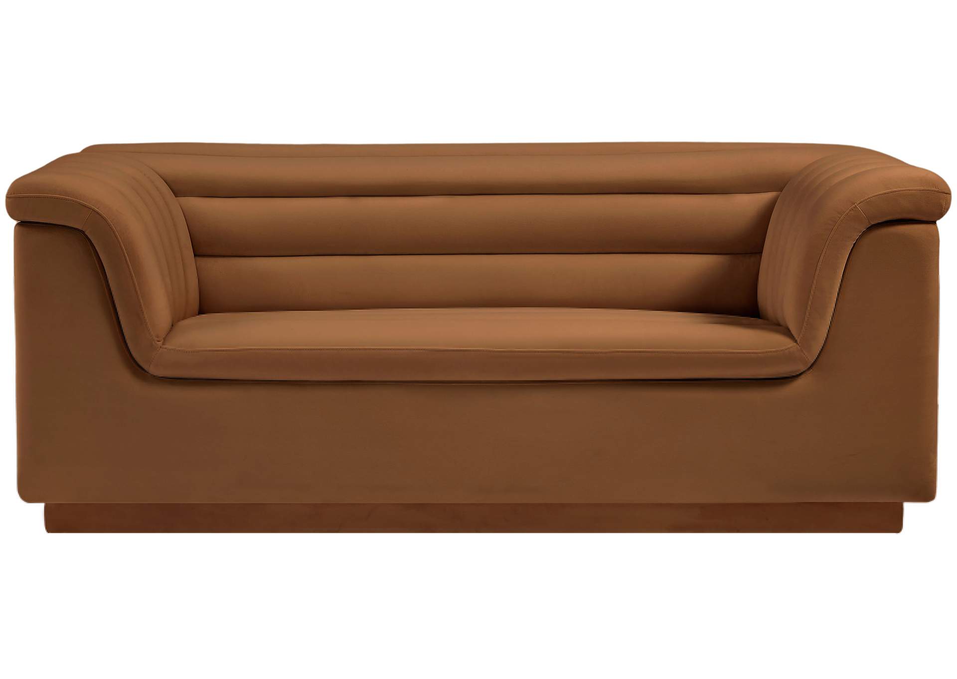 Cascade Saddle Velvet Fabric Loveseat,Meridian Furniture