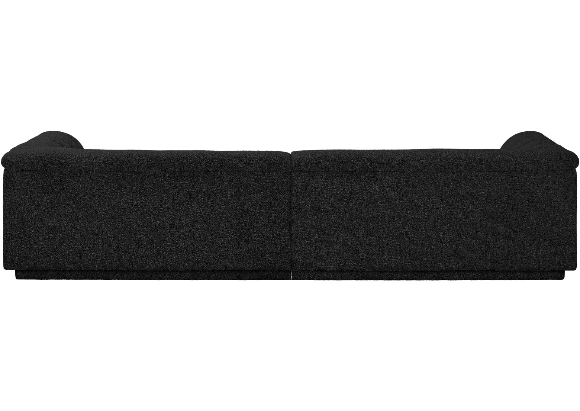 Cascade Black Boucle Fabric Modular Sofa,Meridian Furniture