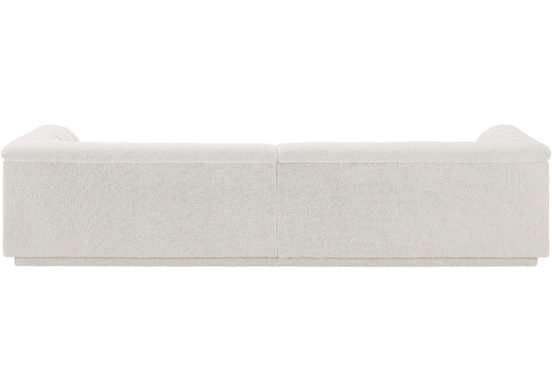 Cascade Cream Boucle Fabric Modular Sofa,Meridian Furniture
