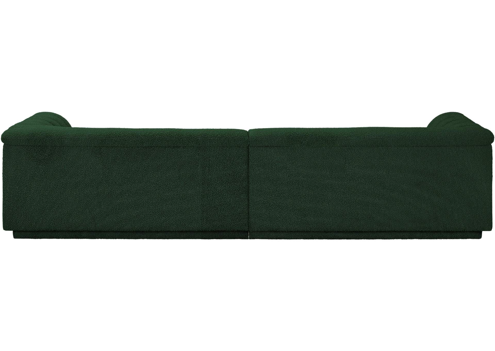 Cascade Green Boucle Fabric Modular Sofa,Meridian Furniture