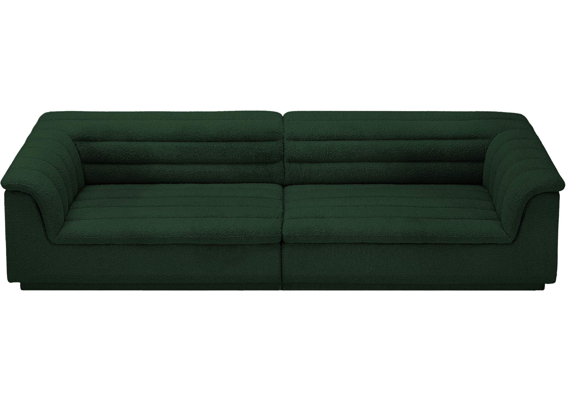 Cascade Green Boucle Fabric Modular Sofa,Meridian Furniture