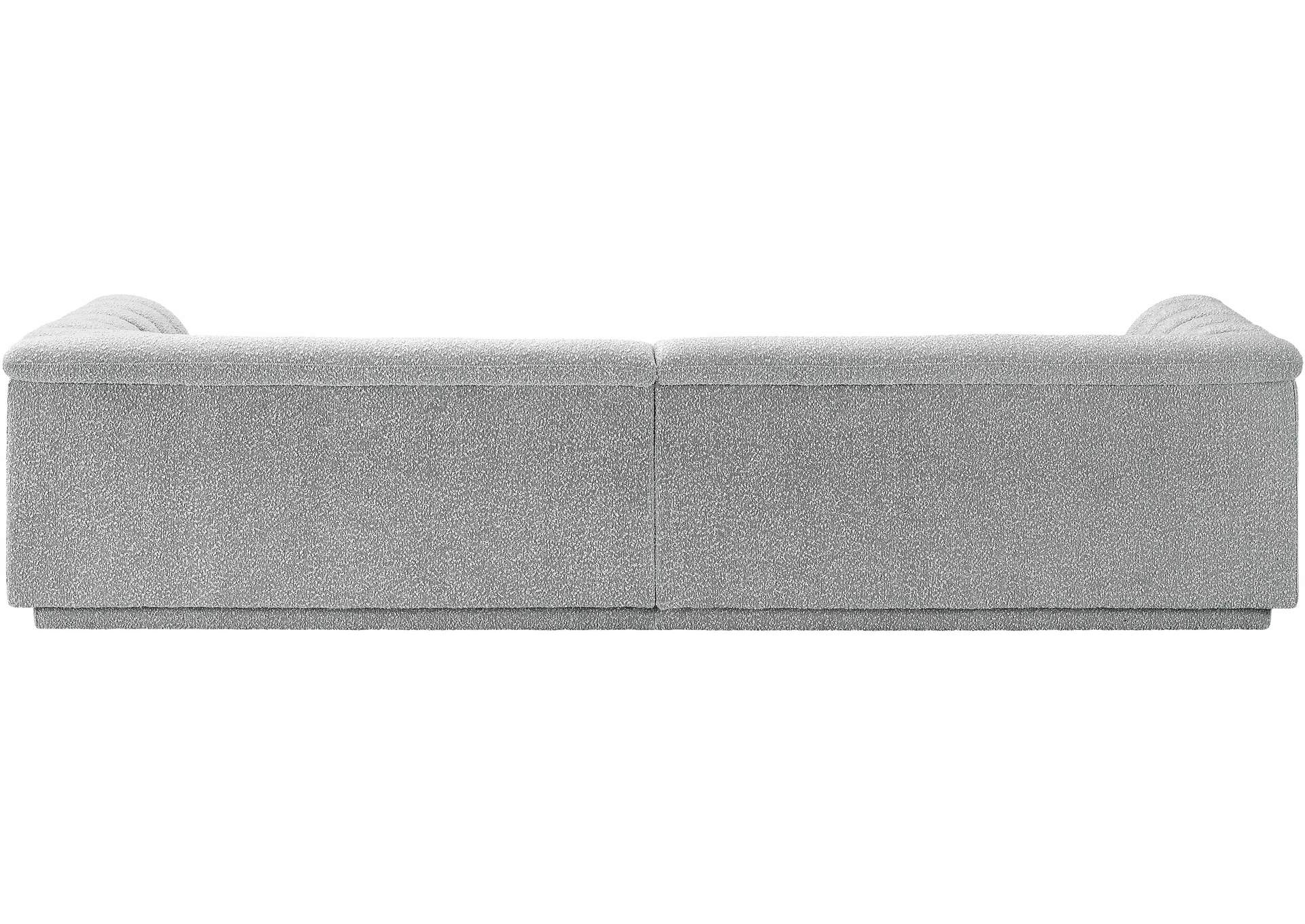 Cascade Grey Boucle Fabric Modular Sofa,Meridian Furniture