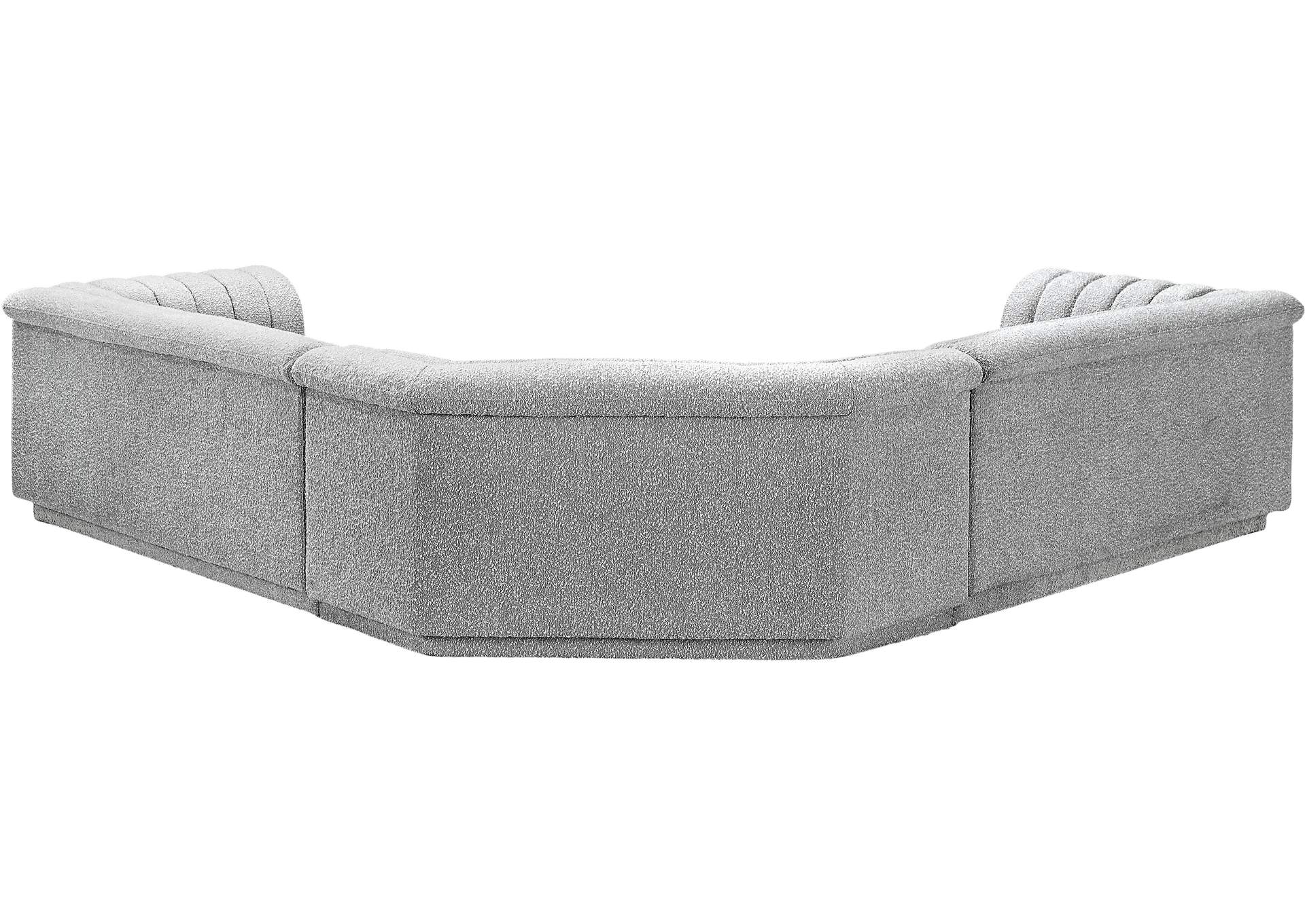 Cascade Grey Boucle Fabric Modular Sectional,Meridian Furniture