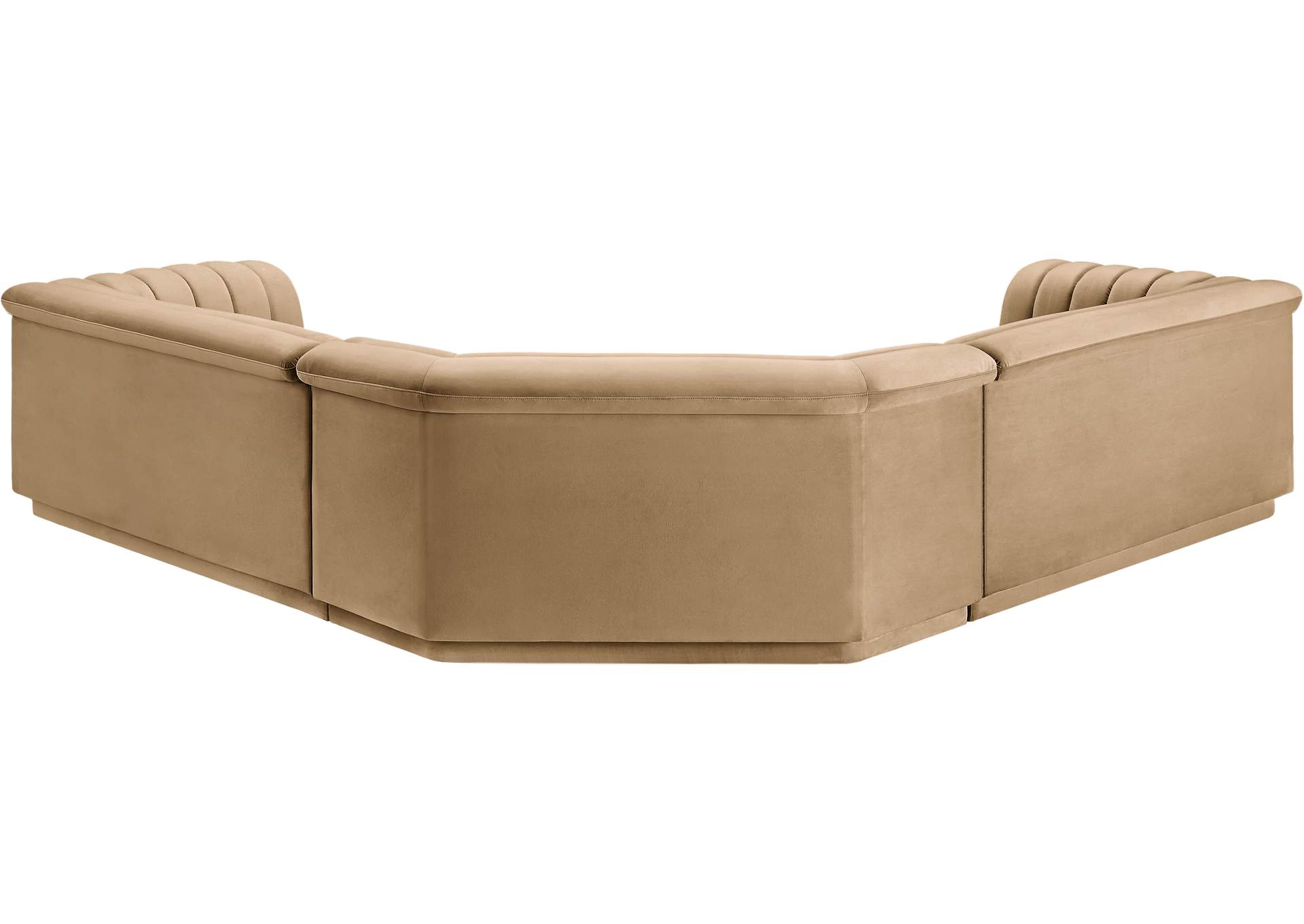 Cascade Camel Velvet Fabric Modular Sectional,Meridian Furniture