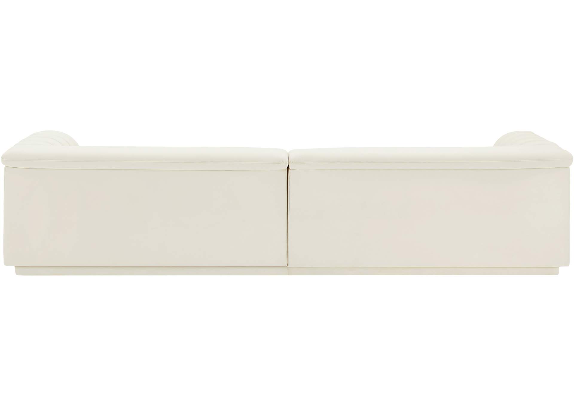 Cascade Cream Velvet Fabric Modular Sofa,Meridian Furniture