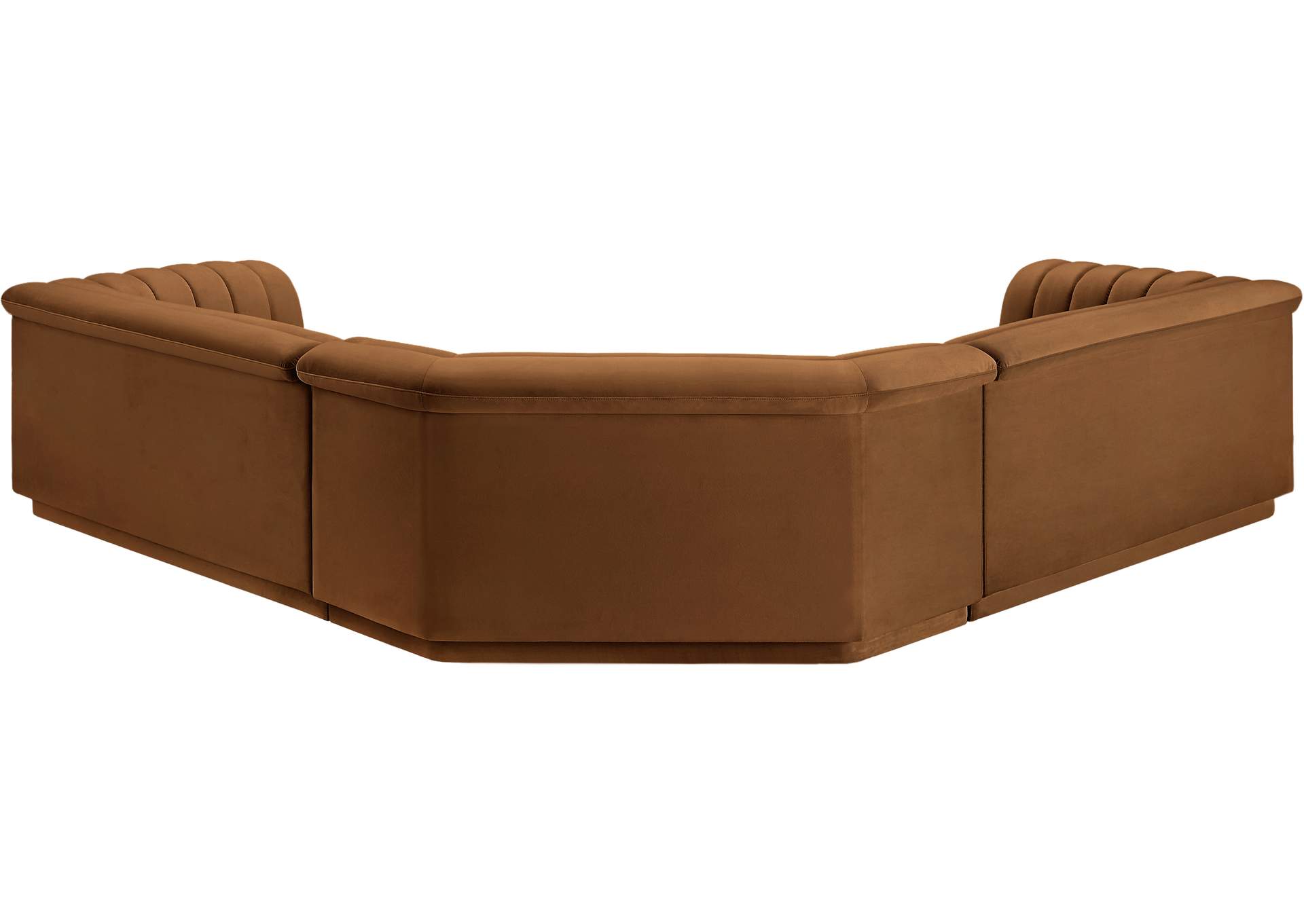 Cascade Saddle Velvet Fabric Modular Sectional,Meridian Furniture