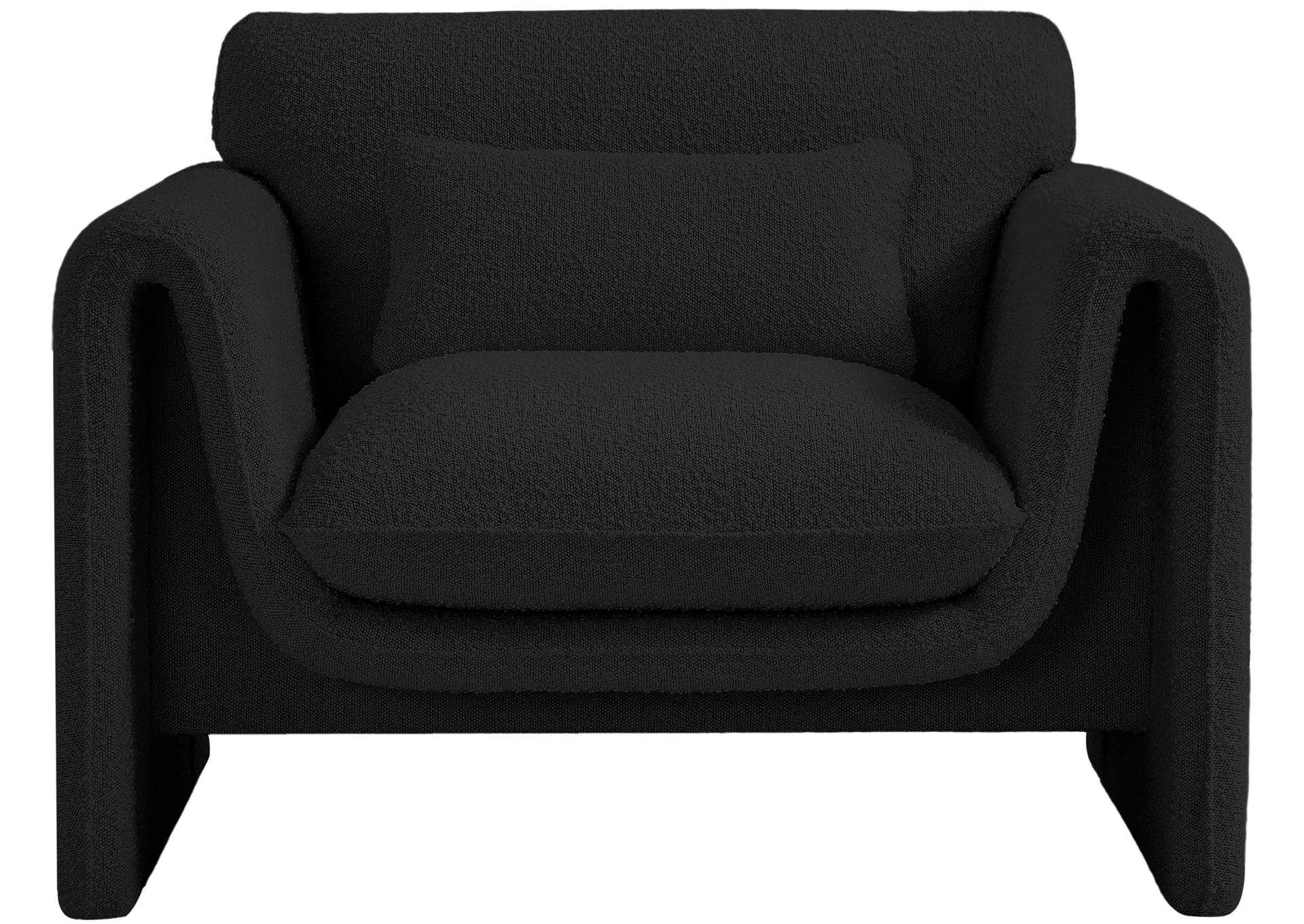 Stylus Black Boucle Fabric Chair,Meridian Furniture