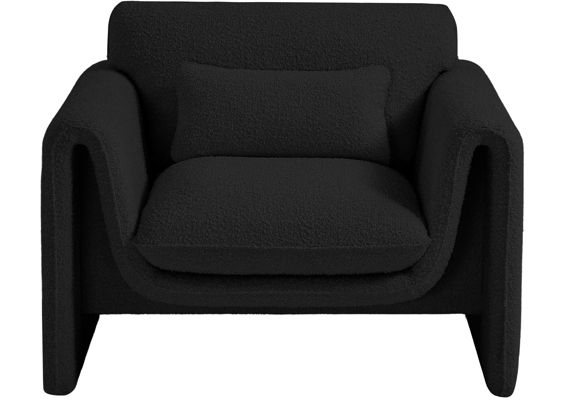 Stylus Black Boucle Fabric Chair,Meridian Furniture