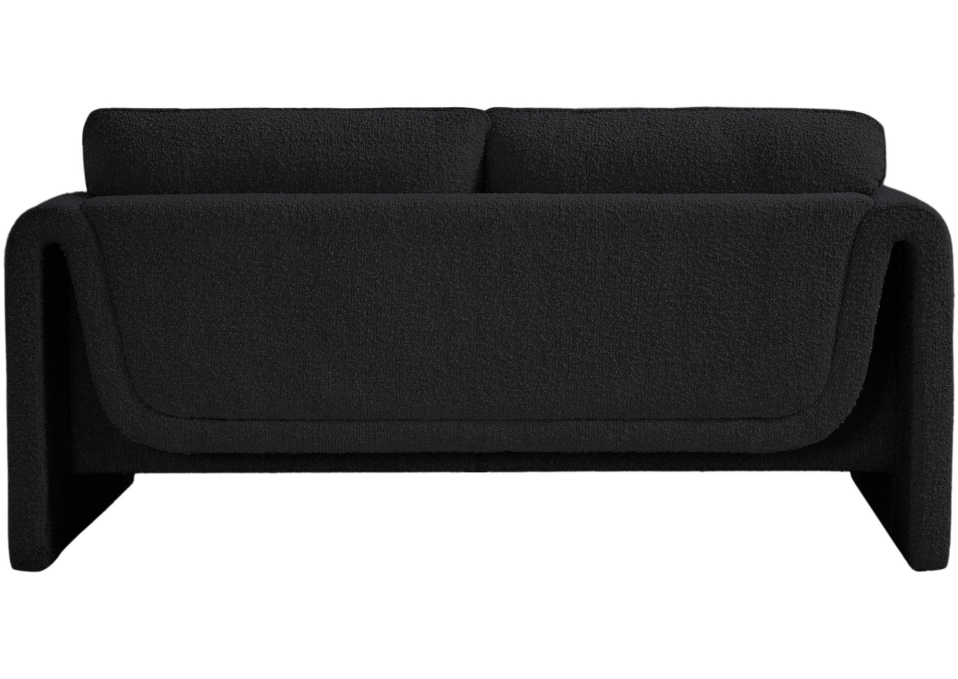Stylus Black Boucle Fabric Loveseat,Meridian Furniture