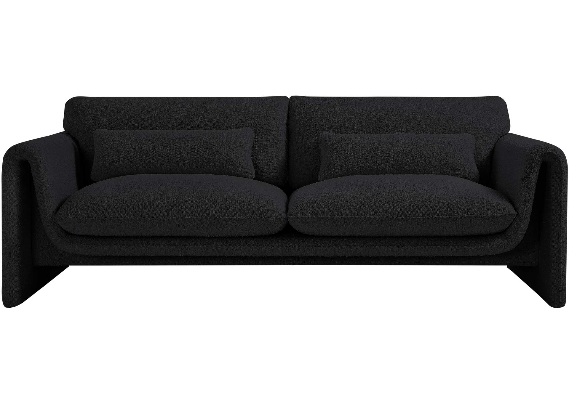 Stylus Black Boucle Fabric Sofa,Meridian Furniture