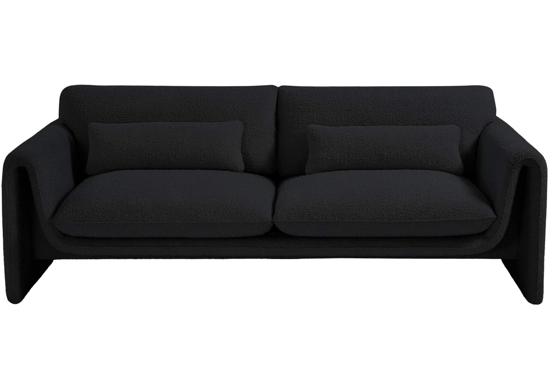 Stylus Black Boucle Fabric Sofa,Meridian Furniture