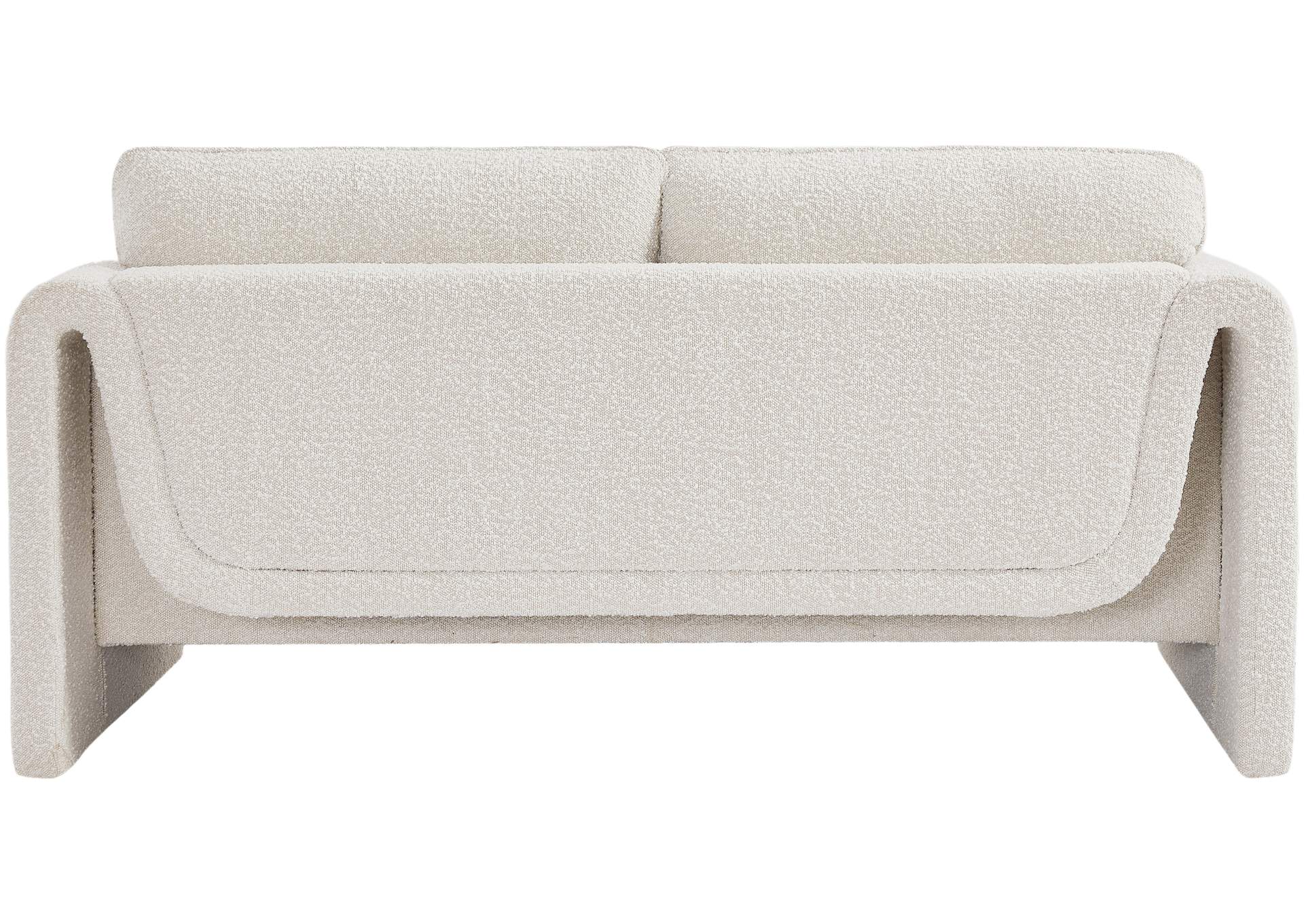 Stylus Cream Boucle Fabric Loveseat,Meridian Furniture