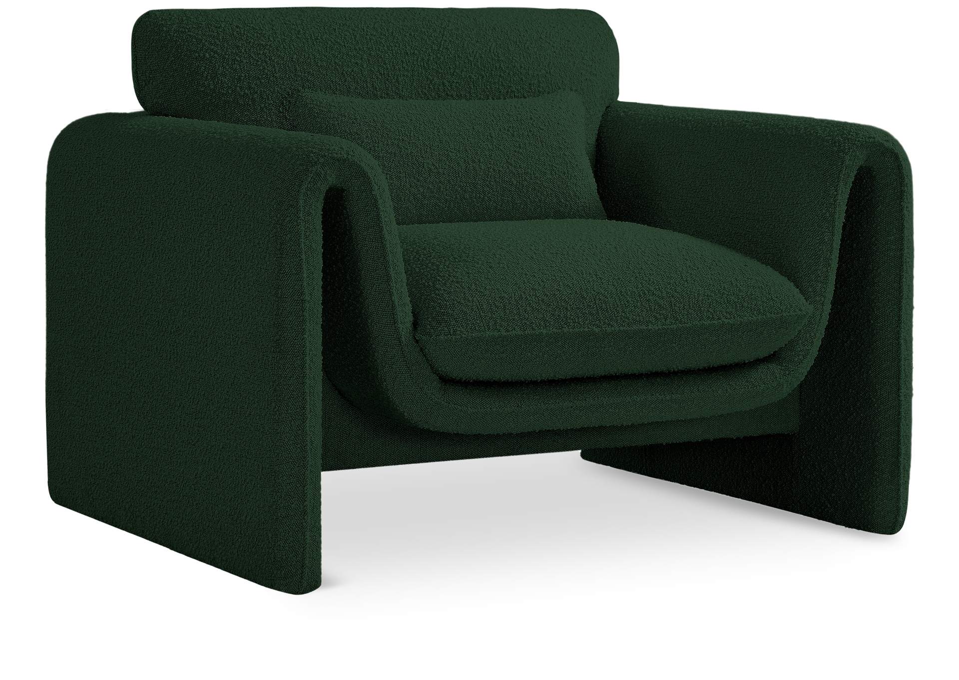 Stylus Green Boucle Fabric Chair,Meridian Furniture