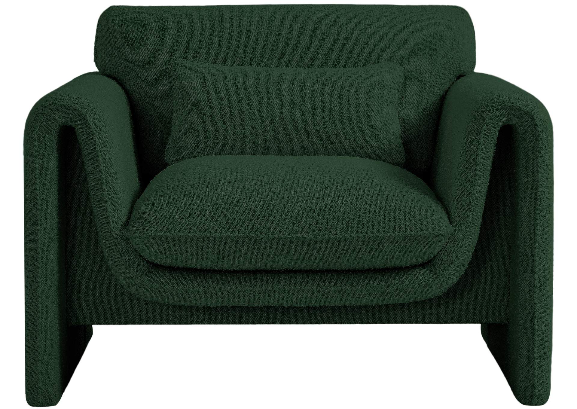 Stylus Green Boucle Fabric Chair,Meridian Furniture