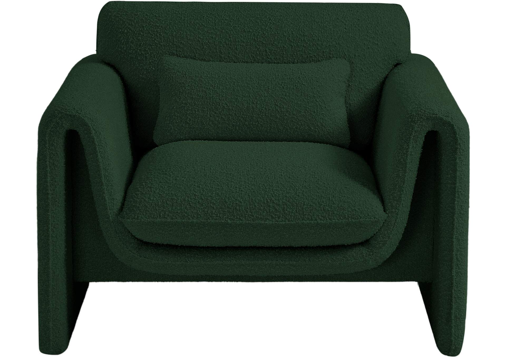 Stylus Green Boucle Fabric Chair,Meridian Furniture