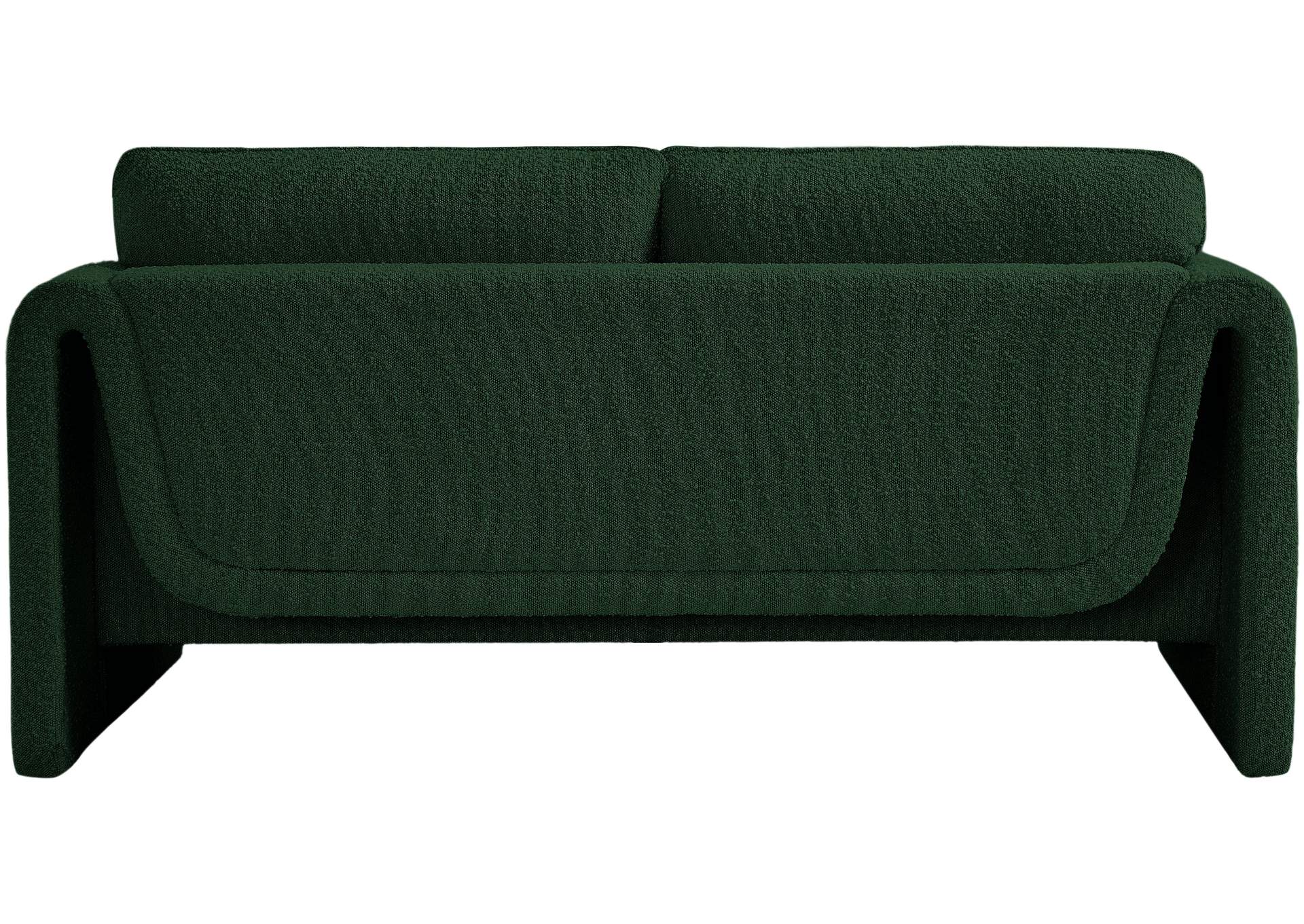 Stylus Green Boucle Fabric Loveseat,Meridian Furniture